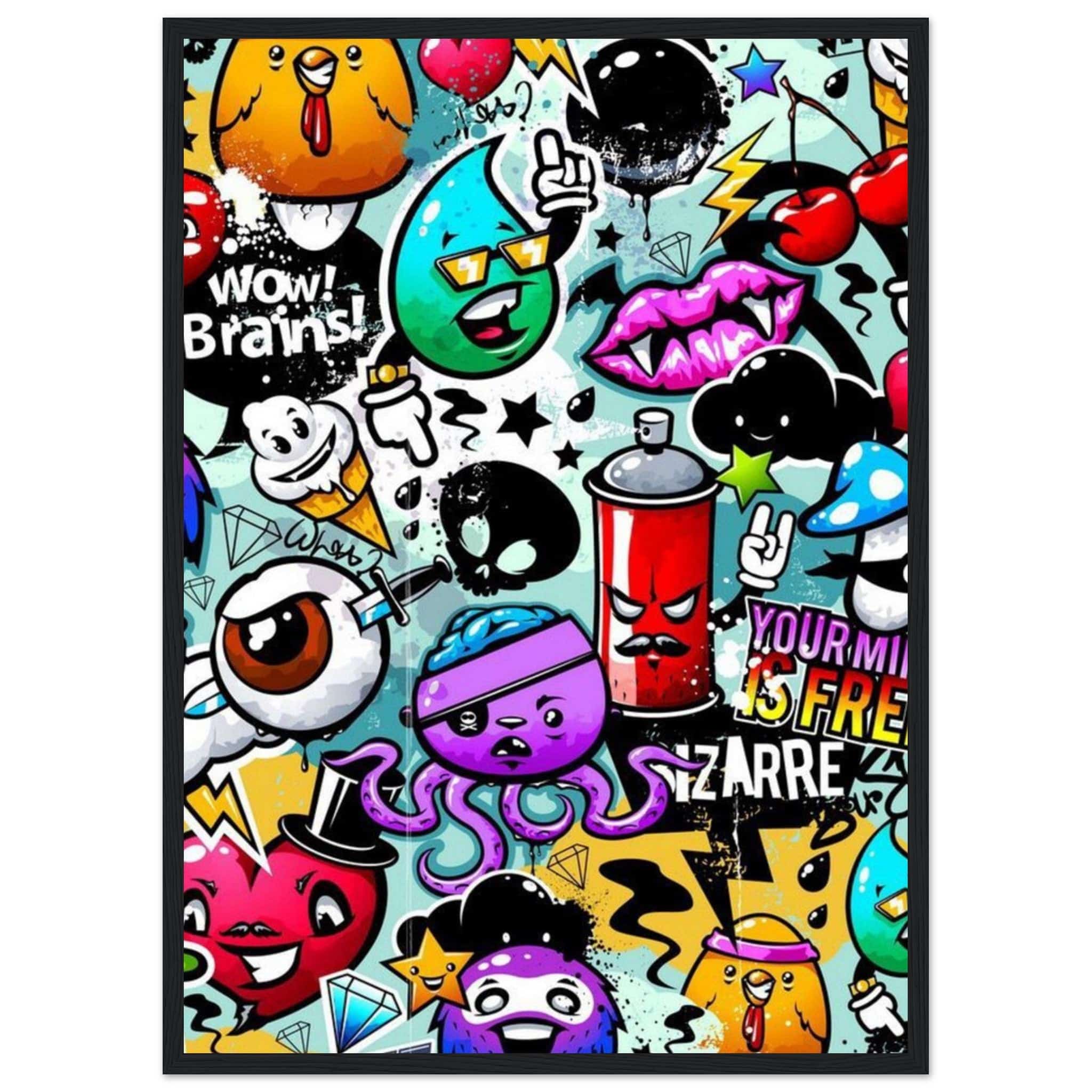 Gelato Print Material 50x70 cm / 20x28″ Tableau Graffiti Grand Format