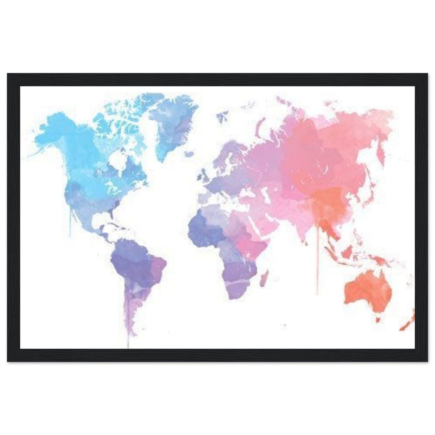 Tableau Planisphere Du Monde - Découverte en Couleurs Canvanation