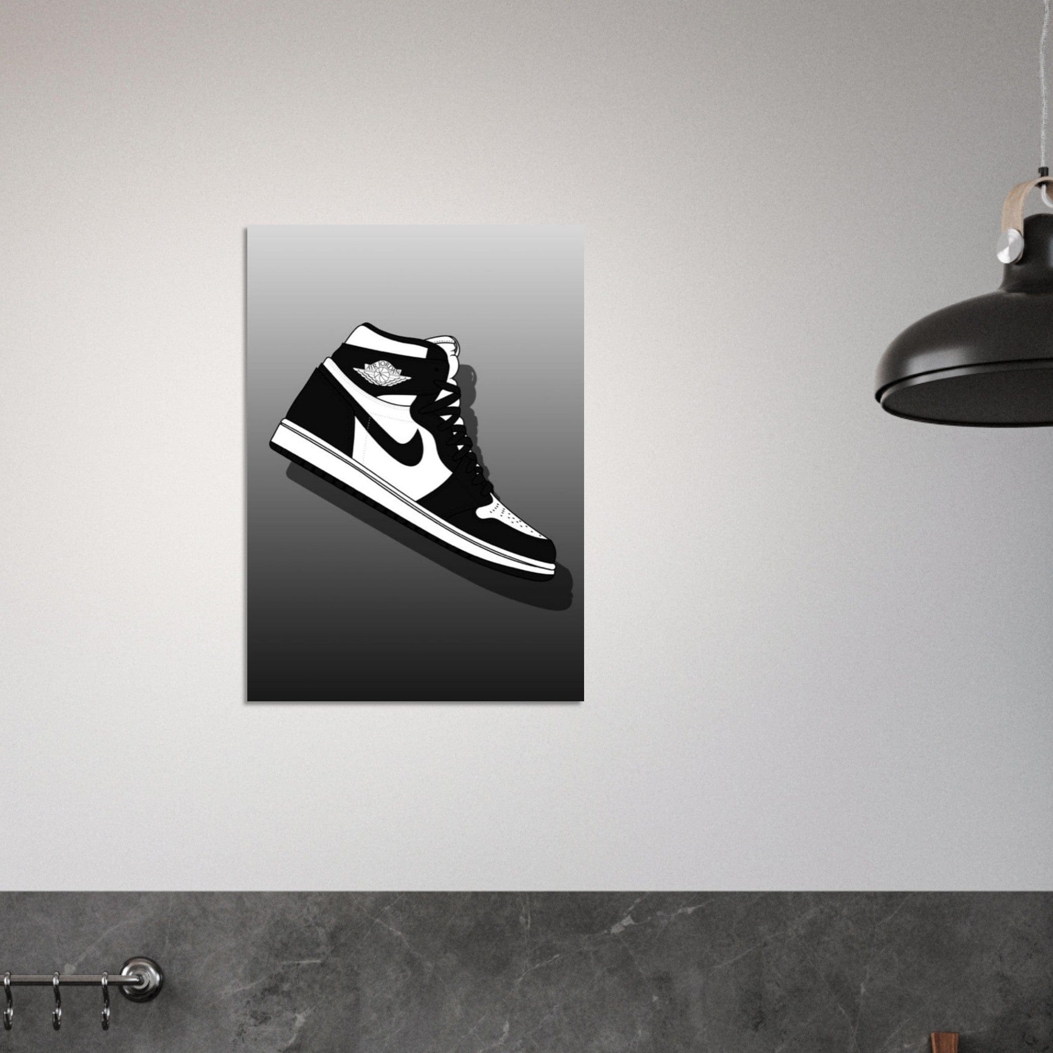 Gelato Print Material Poster Sneaker Noir Et Blanc