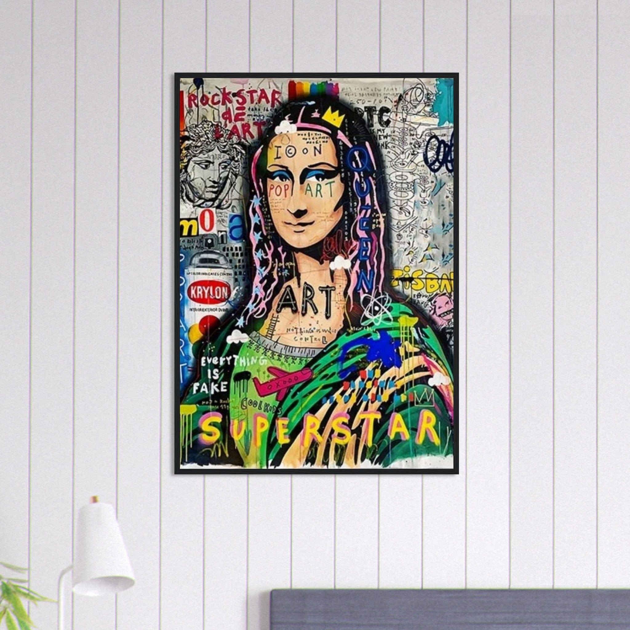 Canvanation Print Material 70x100 cm / 28x40″ Tableau Street Art Joconde Paris