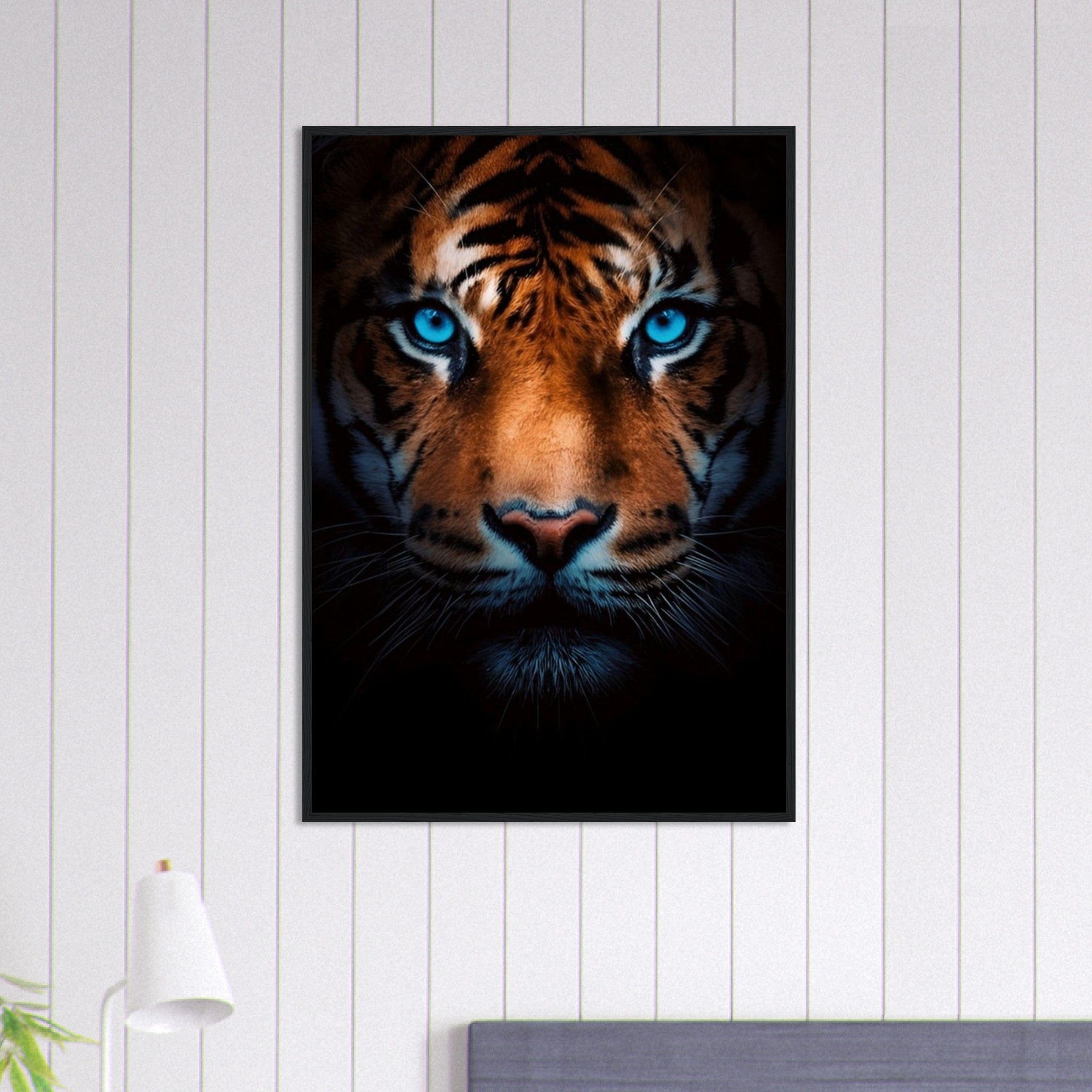 Canvanation Print Material 70x100 cm / 28x40″ Tableau Tigre Yeux Bleu