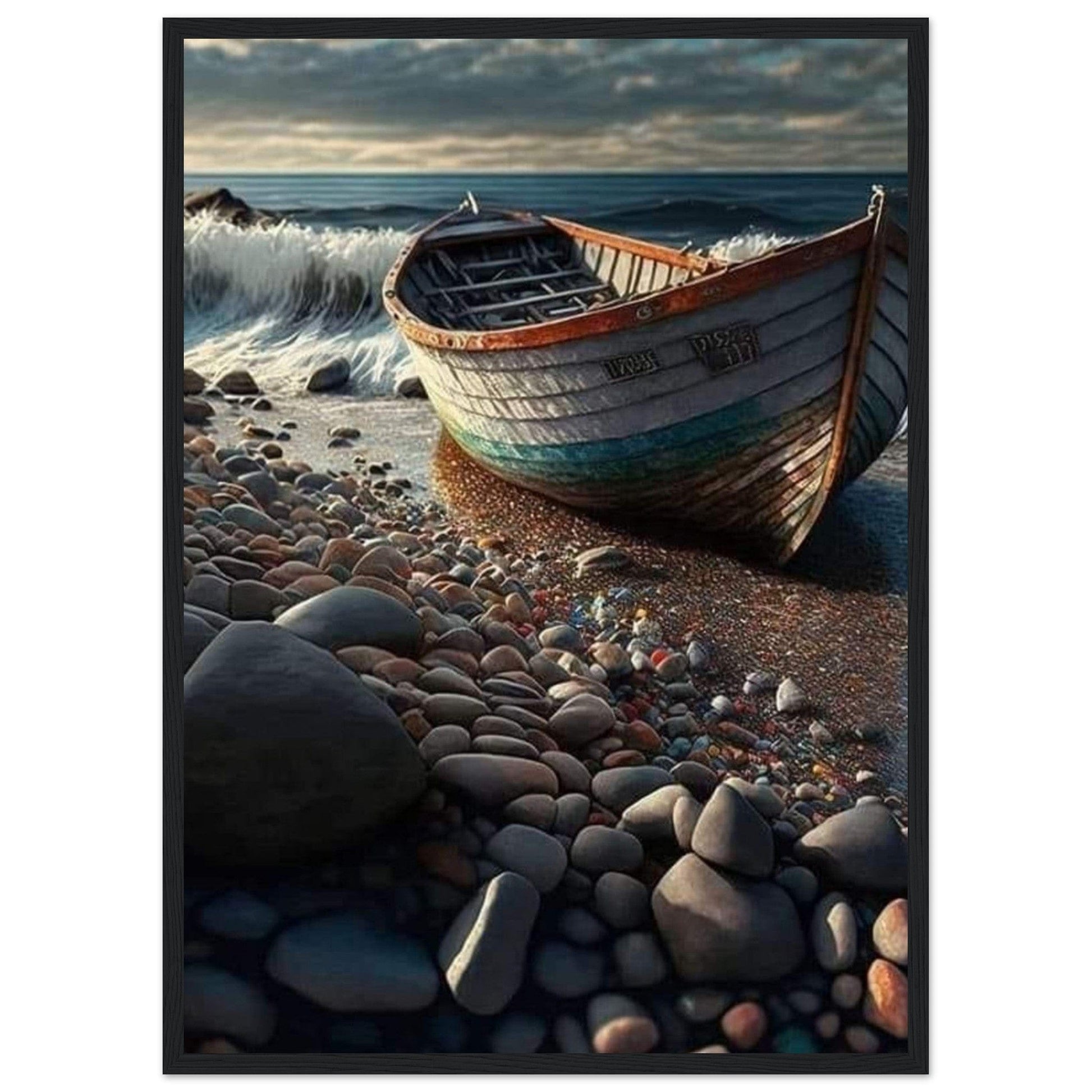 Peinture Barque Sur Plage - Canvanation