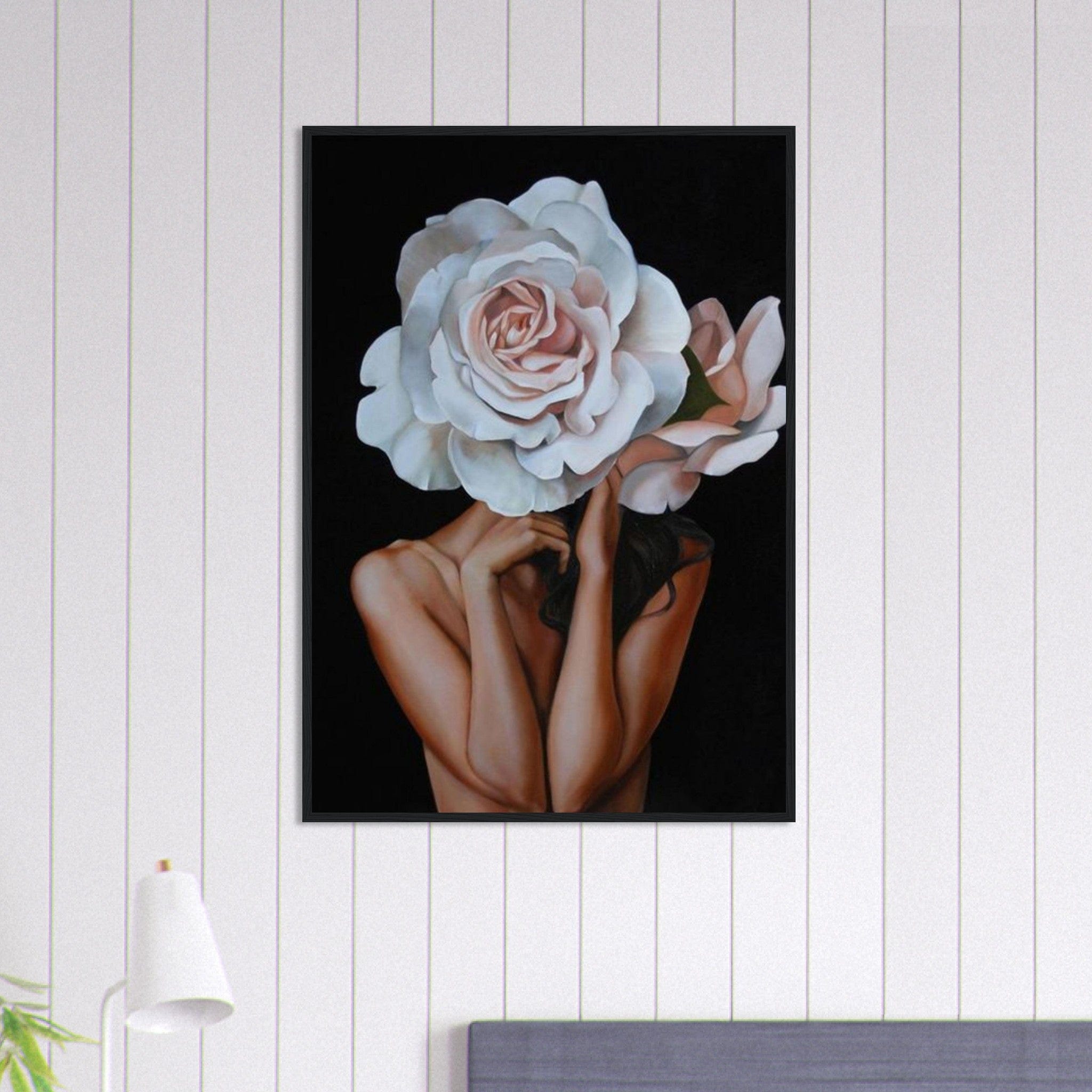 Canvanation Print Material 70x100 cm / 28x40″ Tableau Femme Fleurs Cheveux Blanc