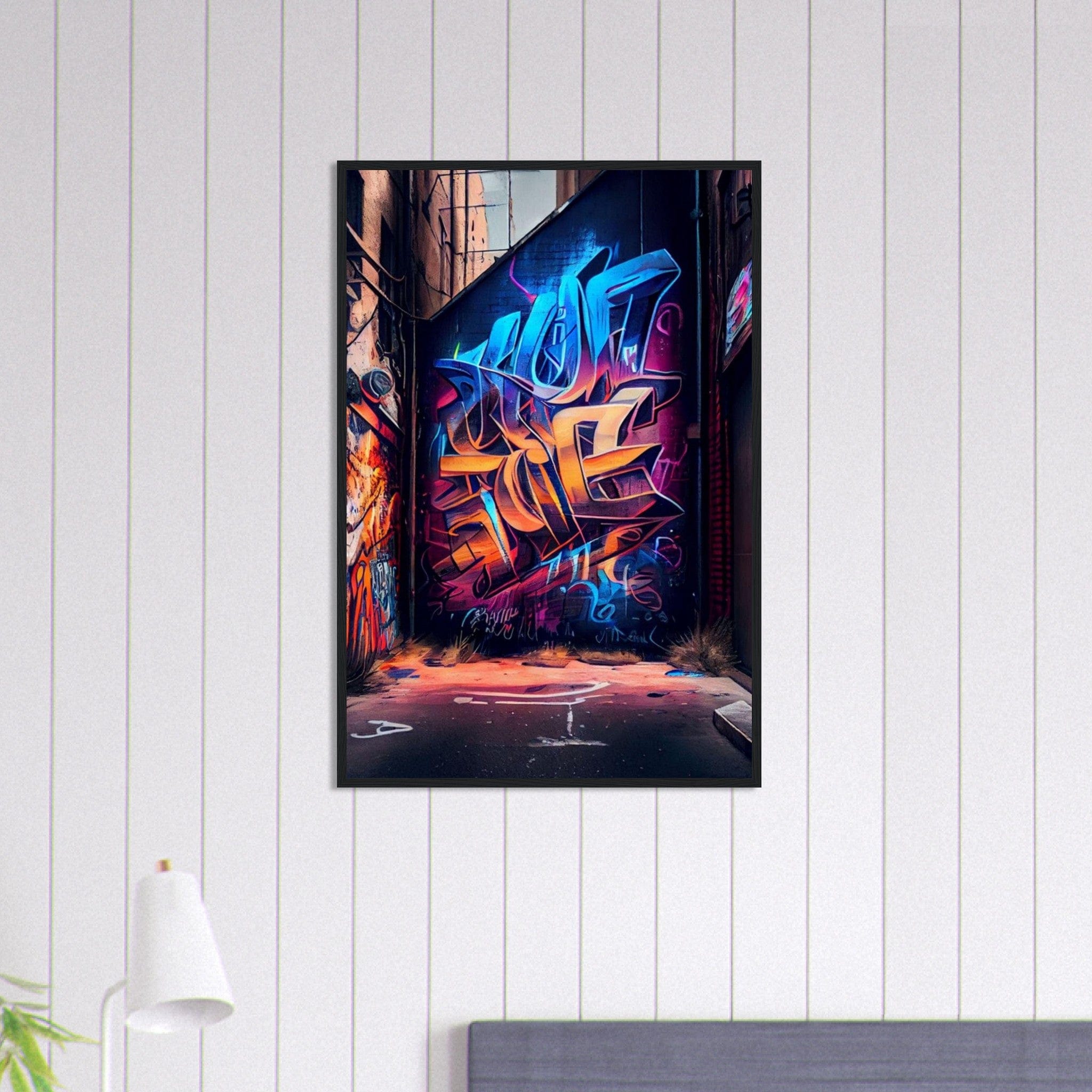 Canvanation Print Material 60x90 cm / 24x36″ Tableau Street Art Graffiti Bleu Et Orange