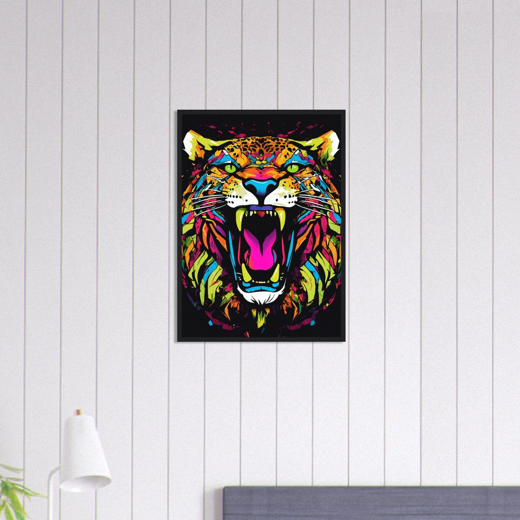 Canvanation Print Material 50x70 cm / 20x28″ Tableau Tigre Félin Flashy