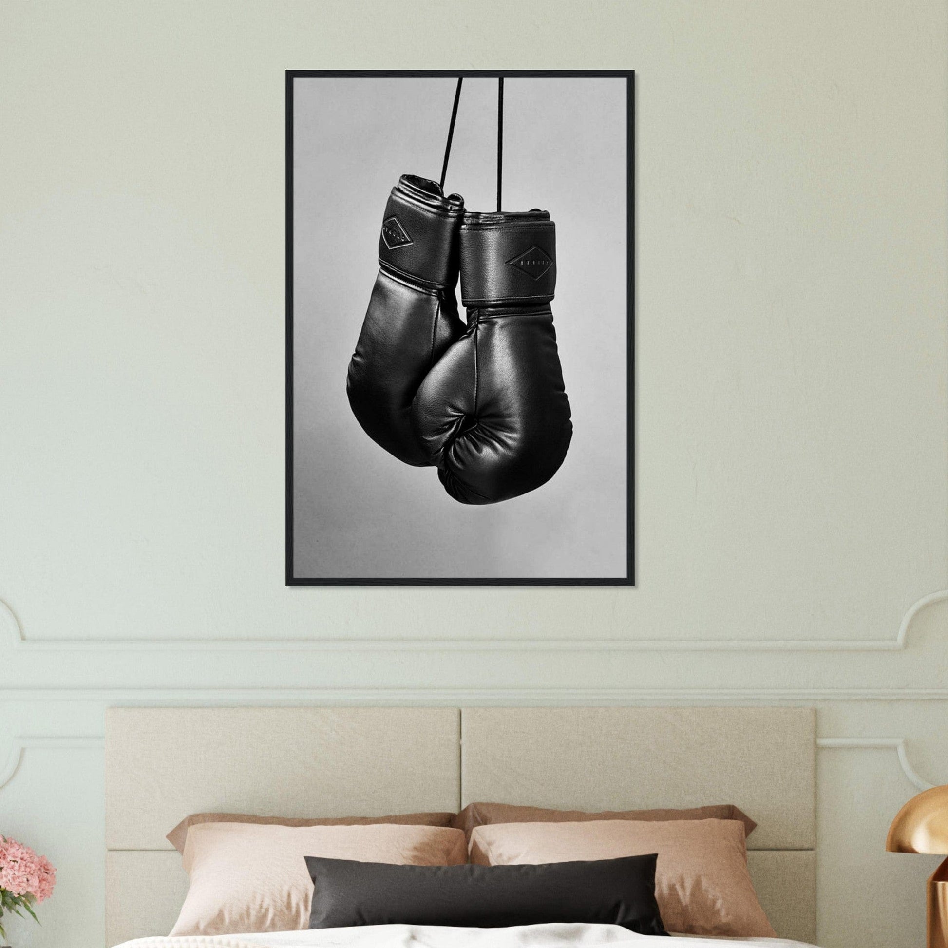 Tableau Boxe Gants Noir Canvanation