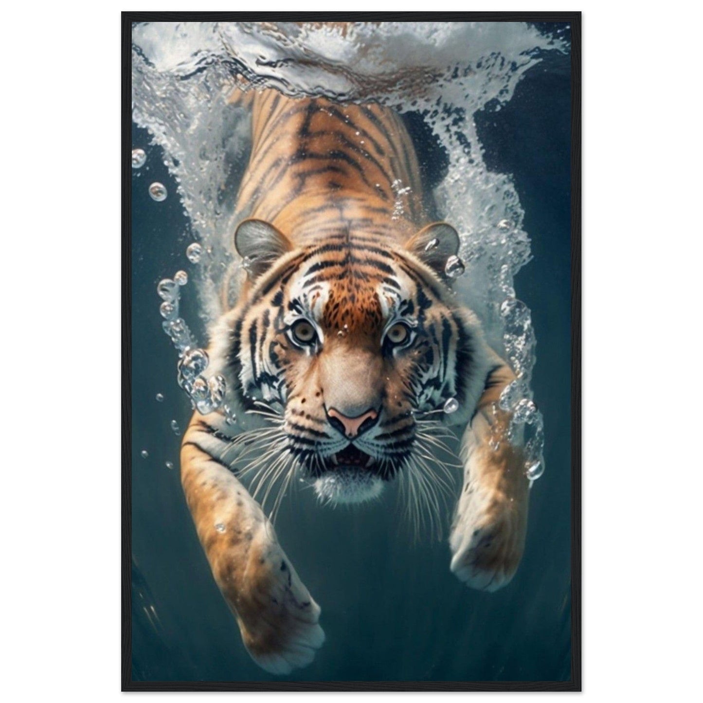 Tableau Tigre Dans L'Eau - Canvanation