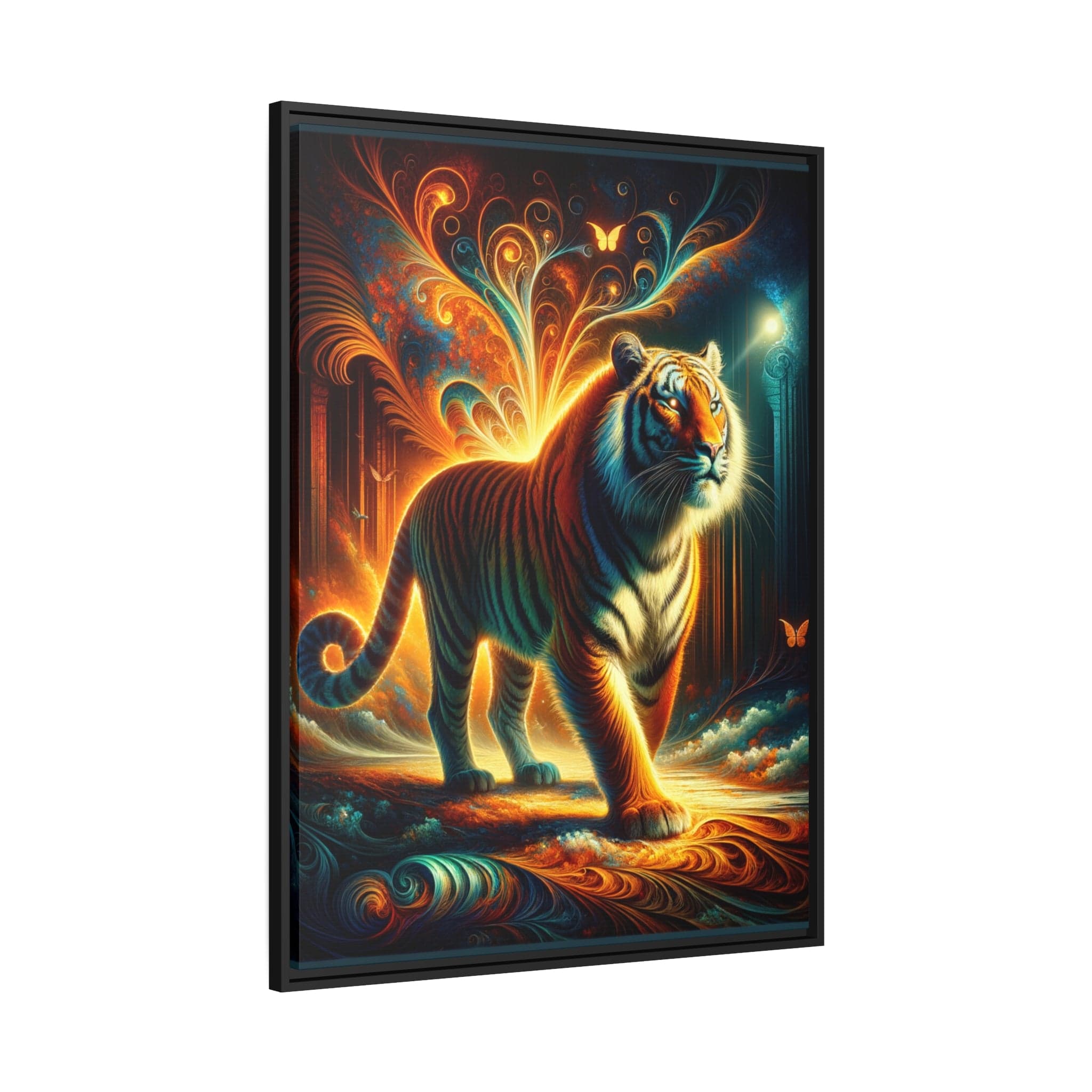 Printify Canvas Tableau Tigre Capturée En Couleurs