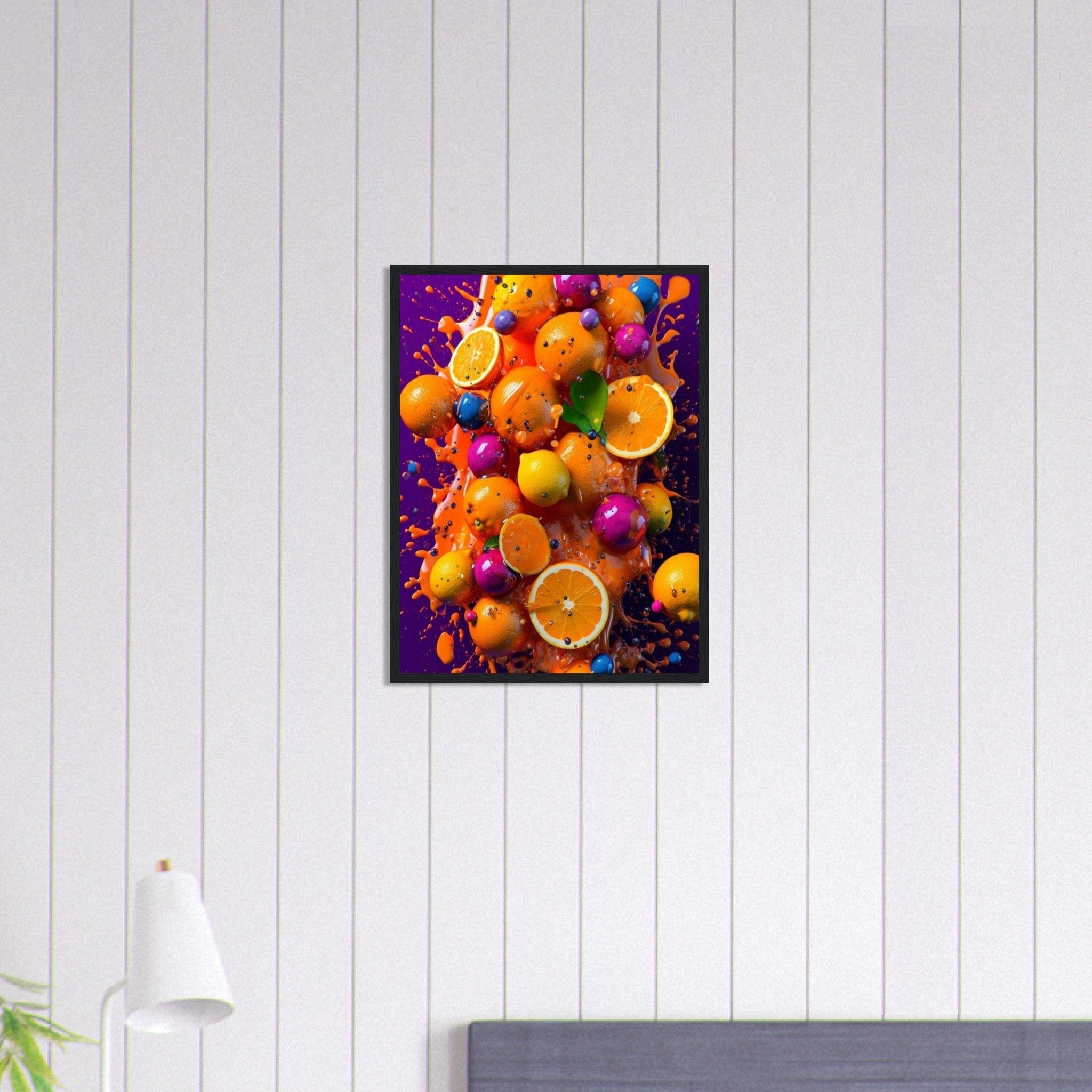 Canvanation Print Material 45x60 cm / 18x24″ Tableau Cuisine Panier De Fruit Fond Violet