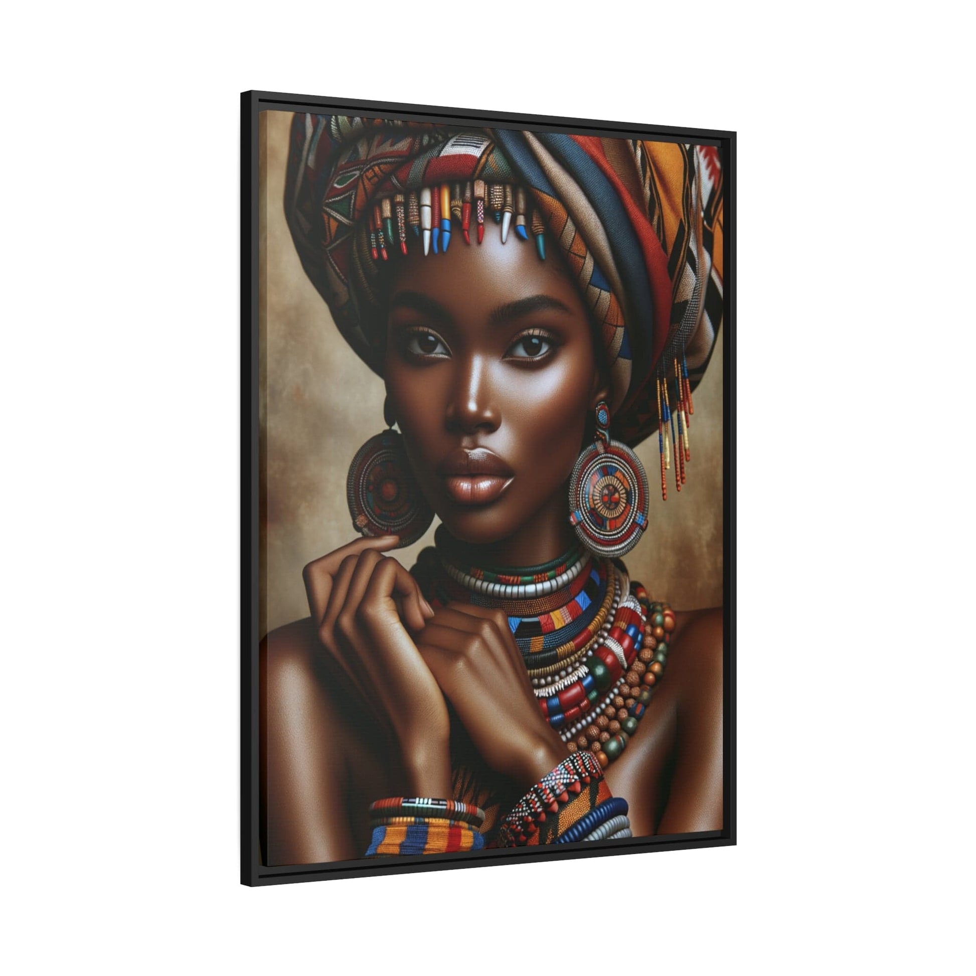 Tableau "La beauté africaine au féminin : un tableau vibrant de couleurs et d'émotions" Canvanation