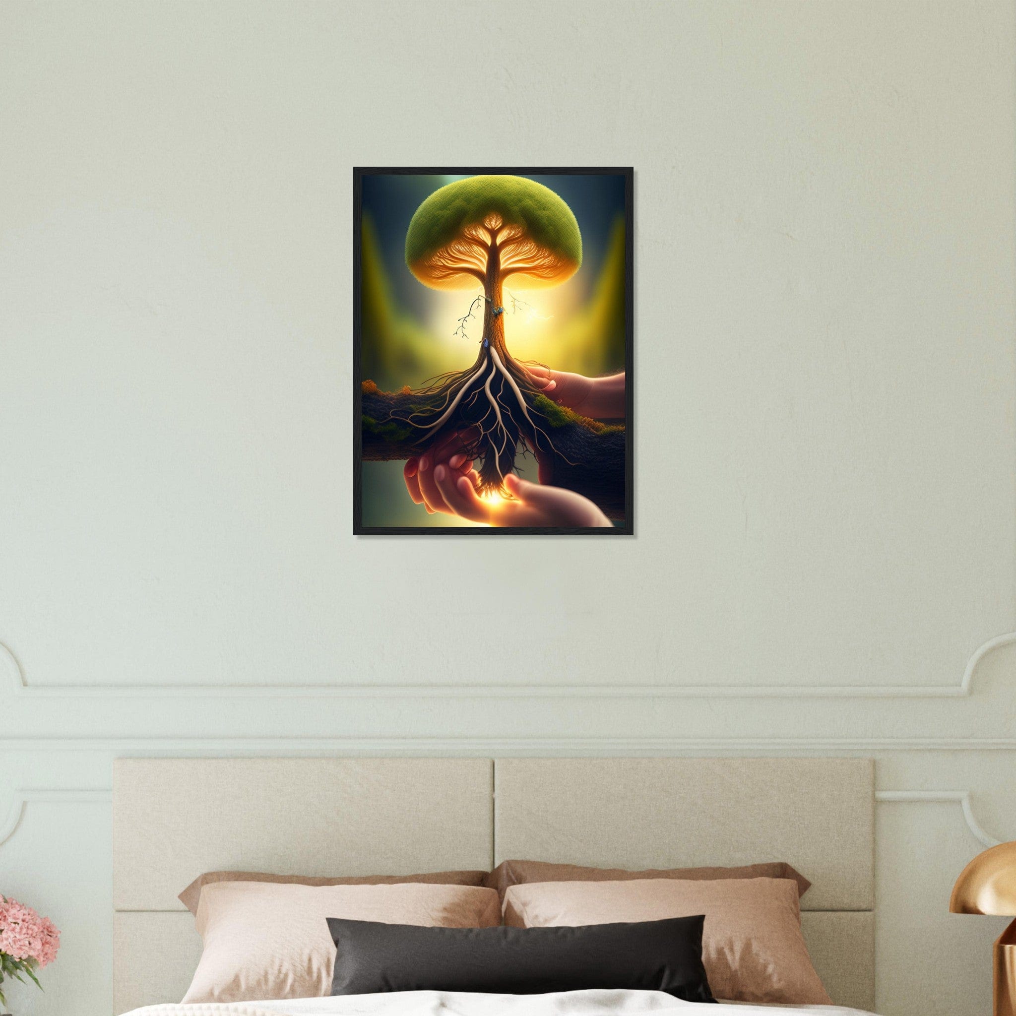 Canvanation Print Material Tableau Arbre De Vie Mains