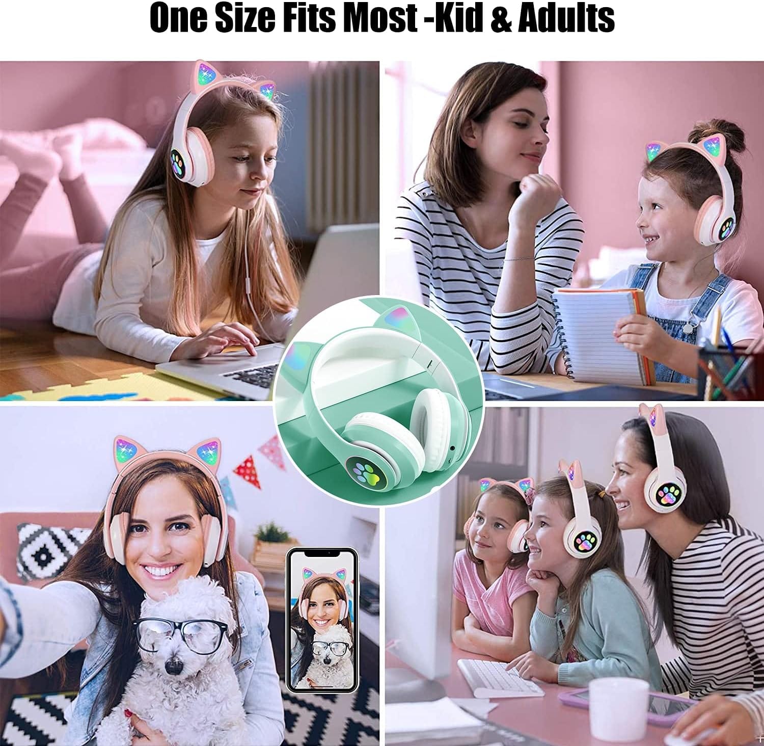 Canvanation Casque Oreilles de Chat LED