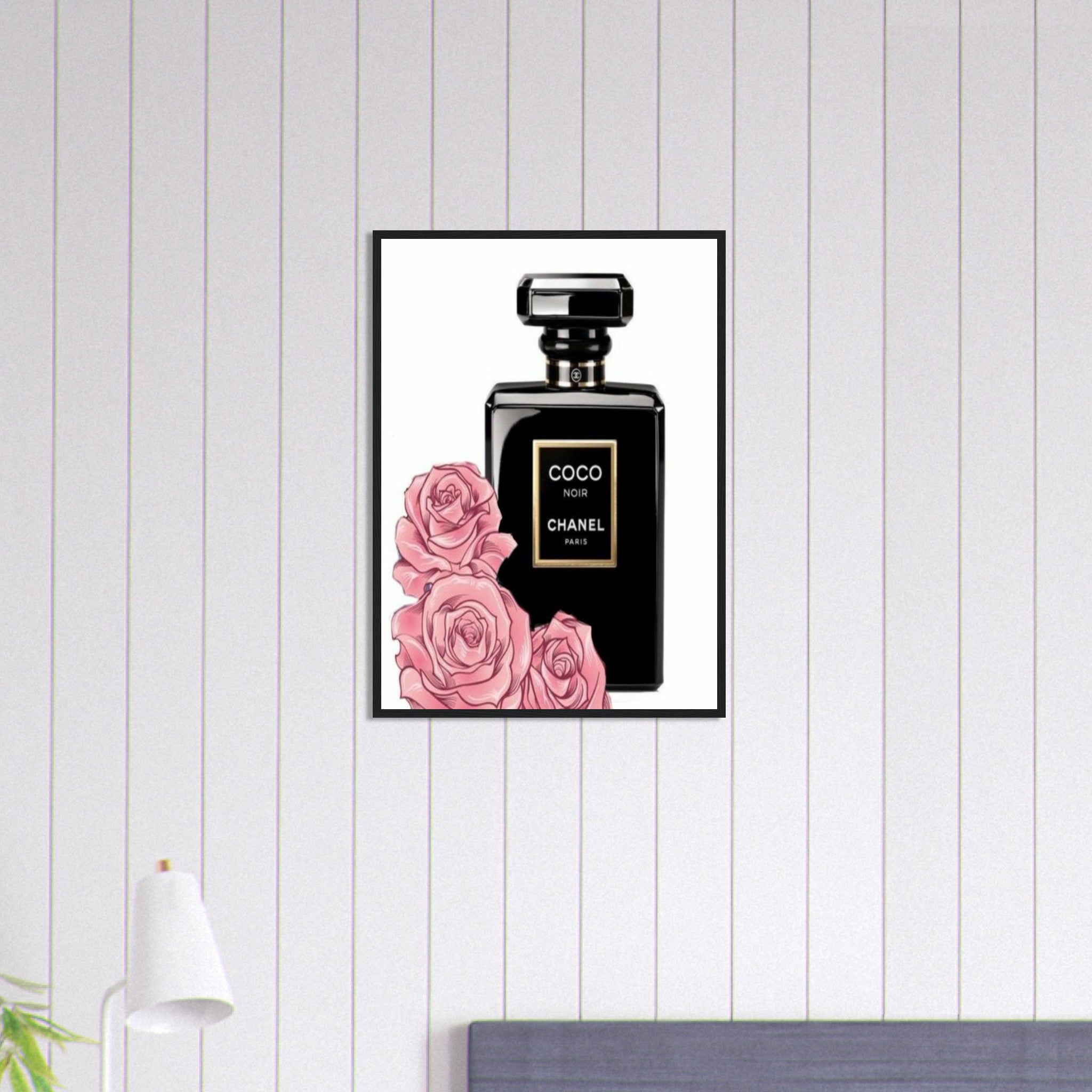 Canvanation Print Material 50x70 cm / 20x28″ Tableau Chanel Numéro 5 Rose Dessin