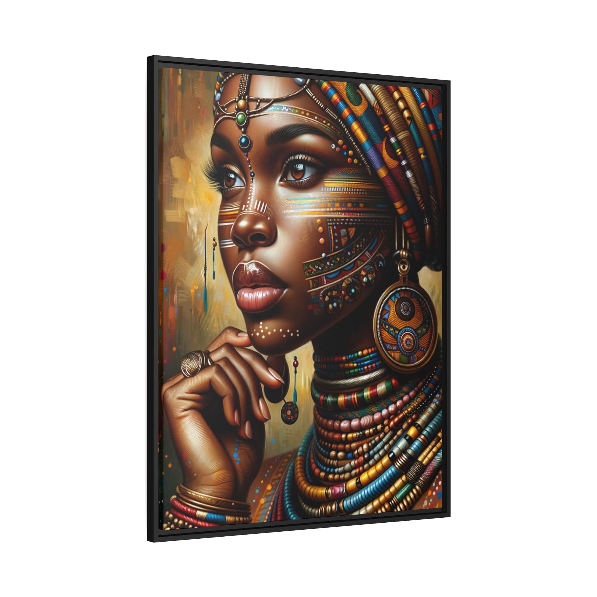 Printify Canvas Tableau "Gloire et beauté : La femme africaine au cœur de l'art"