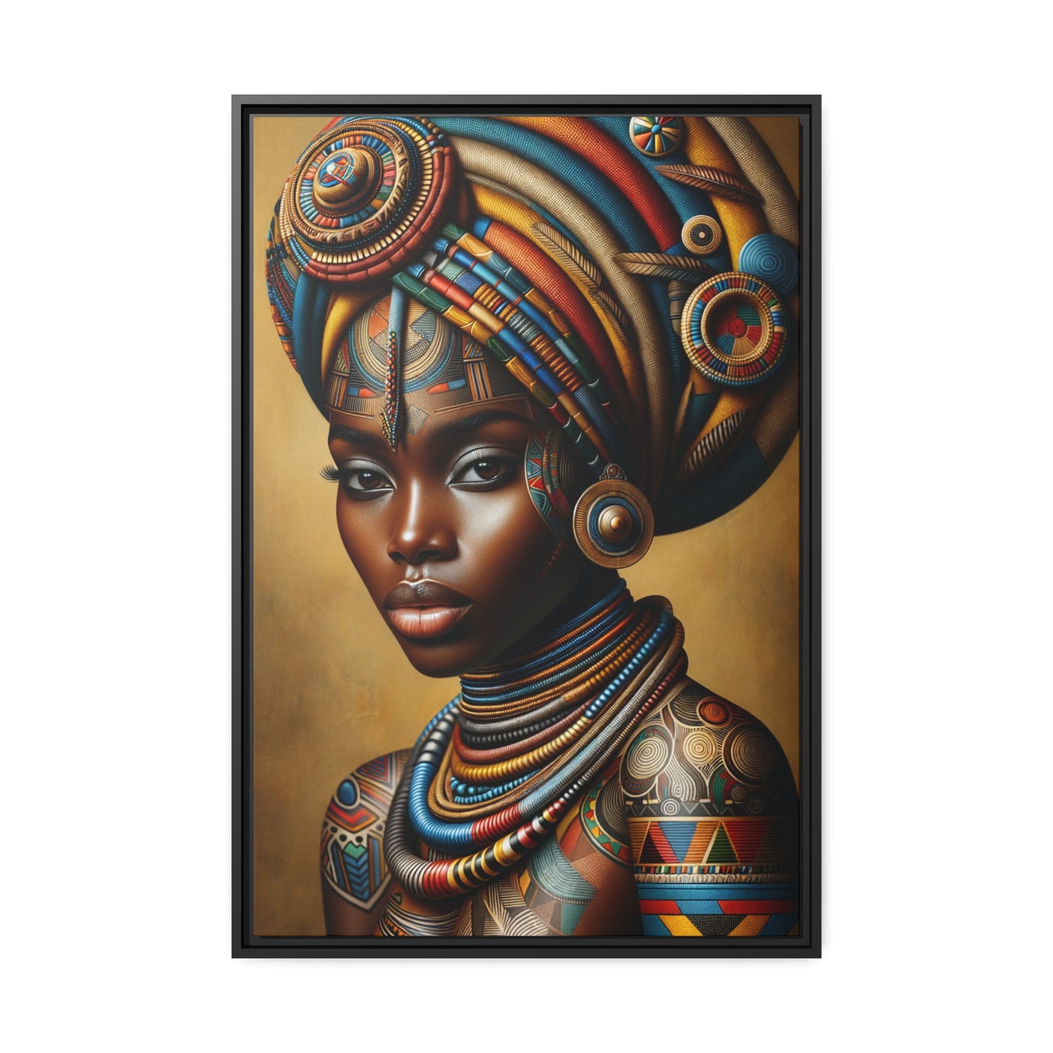 Printify Canvas 61.00 Cm″ x 91.40 Cm″ (Vertical) Tableau "Femmes africaines : L'essence de la beauté et de la résilience."