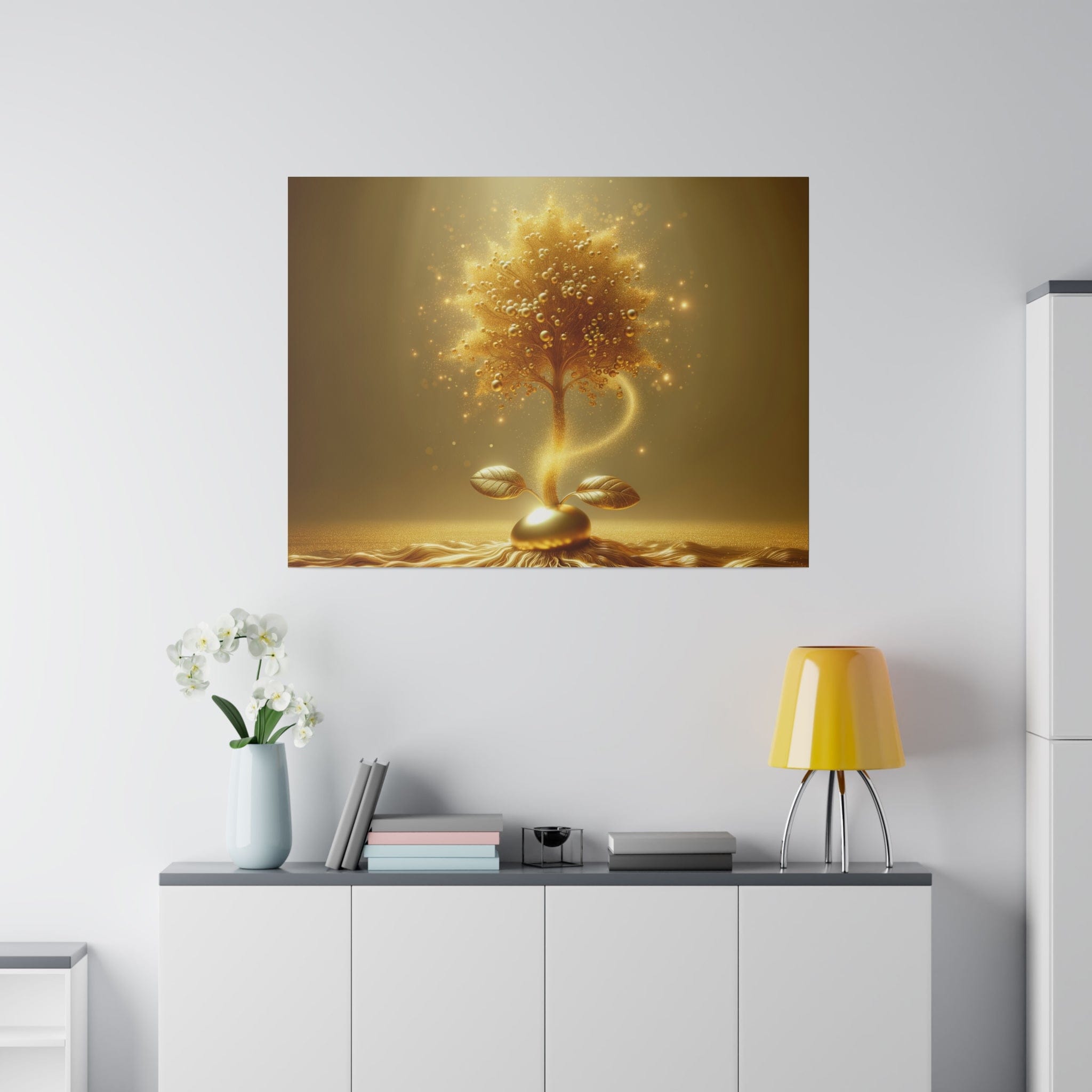 Printify Canvas 101.60 Cm" x 76.20 Cm" (Horizontal) Tableau  L'Arbre d'Or de la Vie