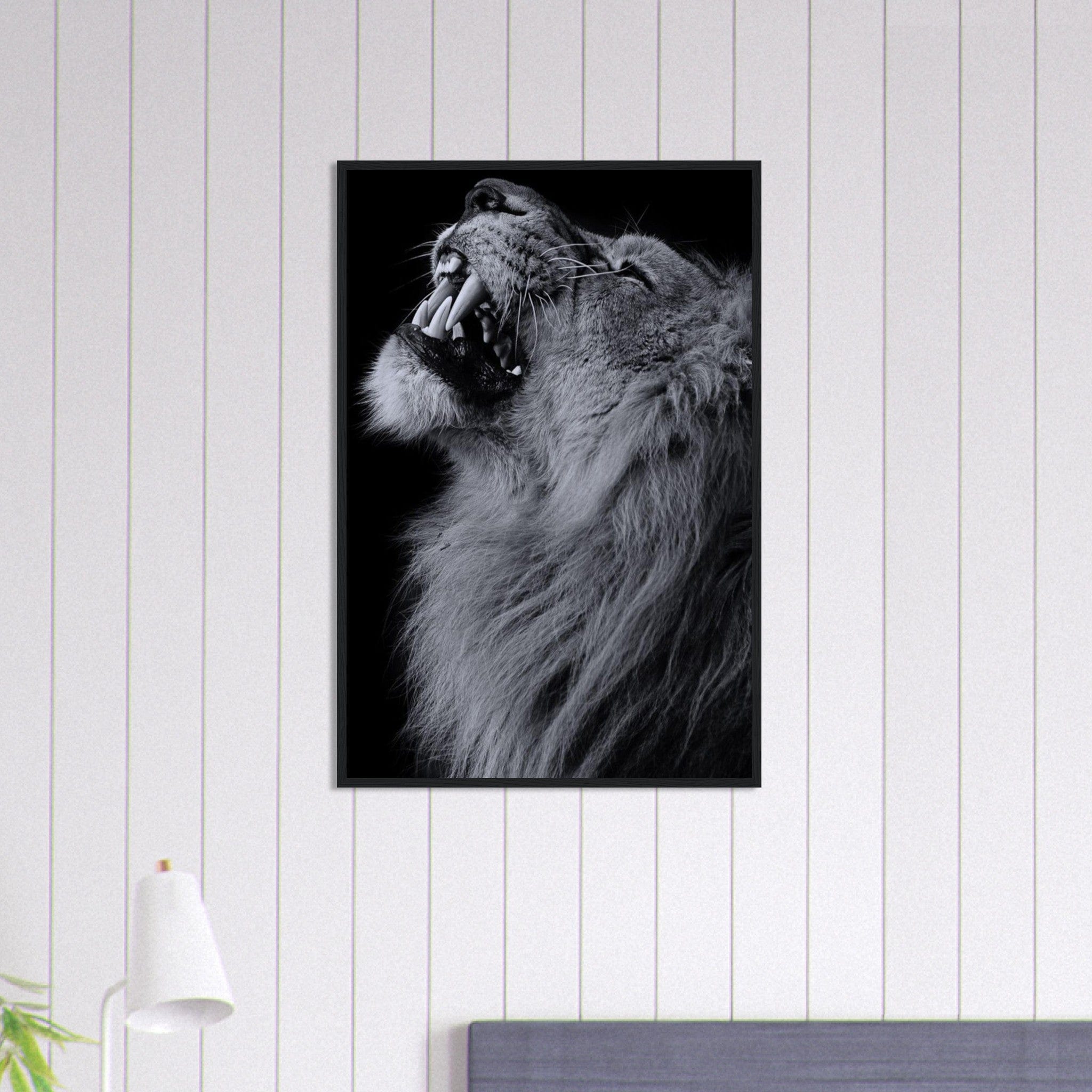 Canvanation Print Material 60x90 cm / 24x36″ Tableau Lion Art Noir Blanc