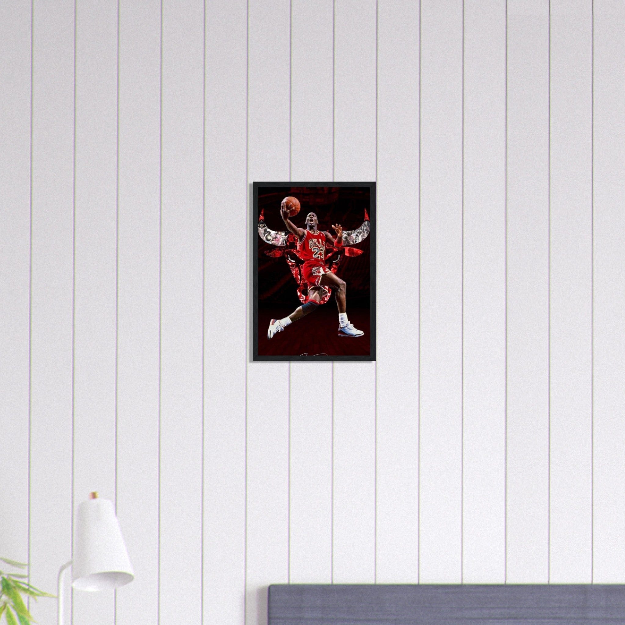 Canvanation Print Material 30x45 cm / 12x18″ Tableau Basket Mickael Jordan Bull 23