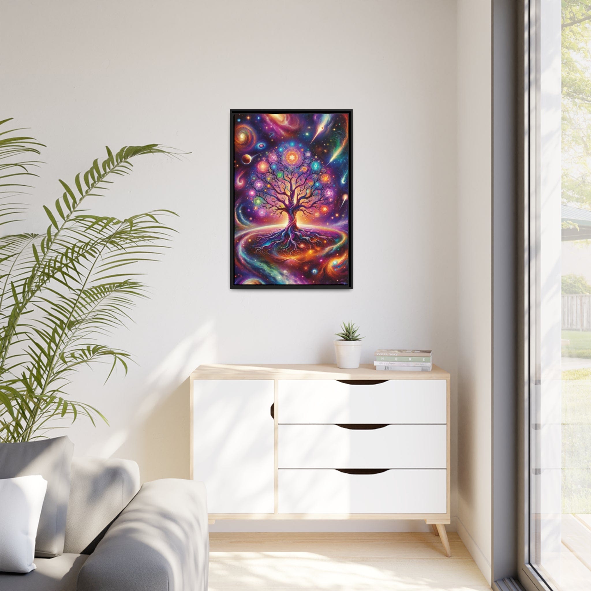 Printify Canvas Tableau Arbre De Vie Univers Infini