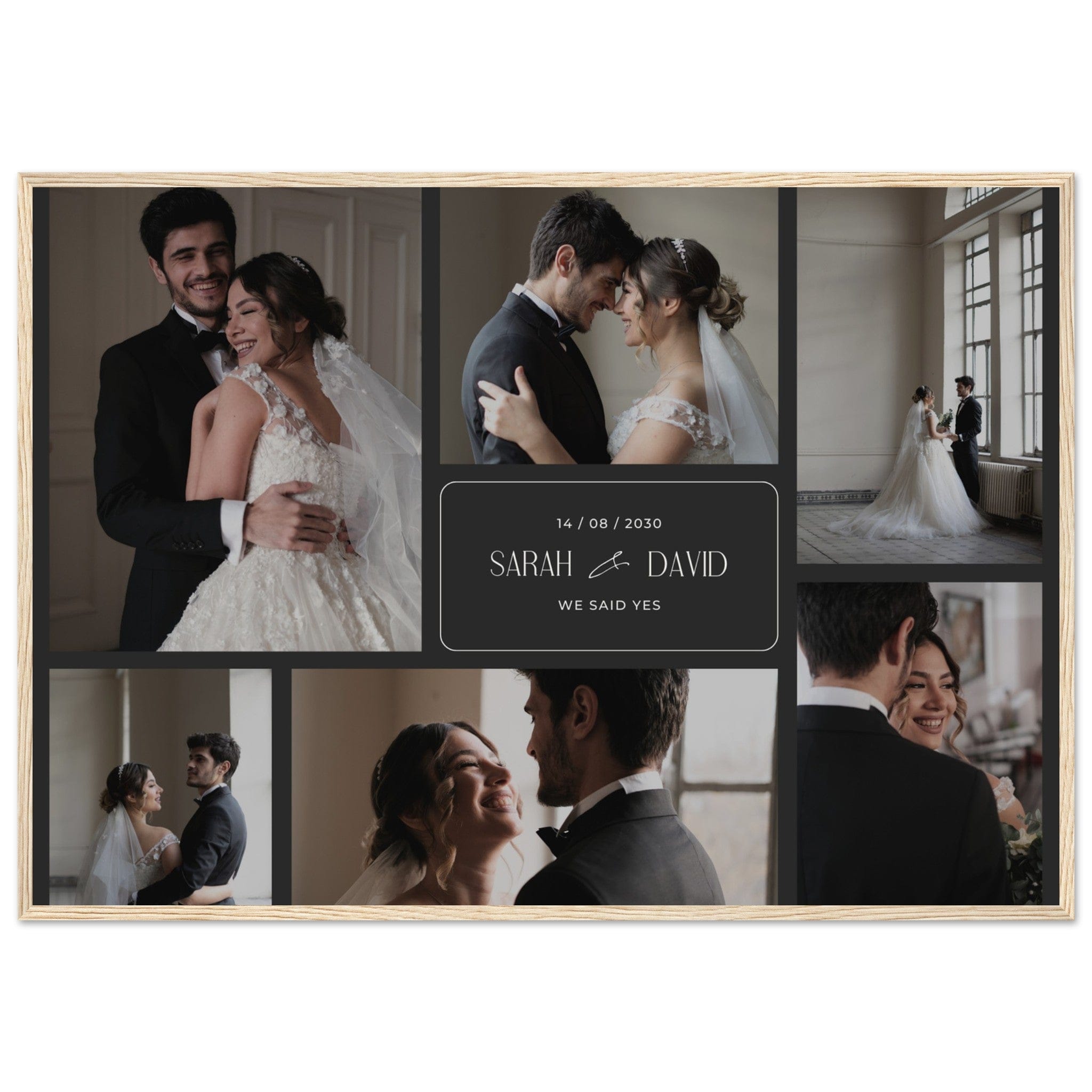 Canvanation Print Material 70x100 cm / 28x40″ / Bois Pele Mele Photos Mariage Noir