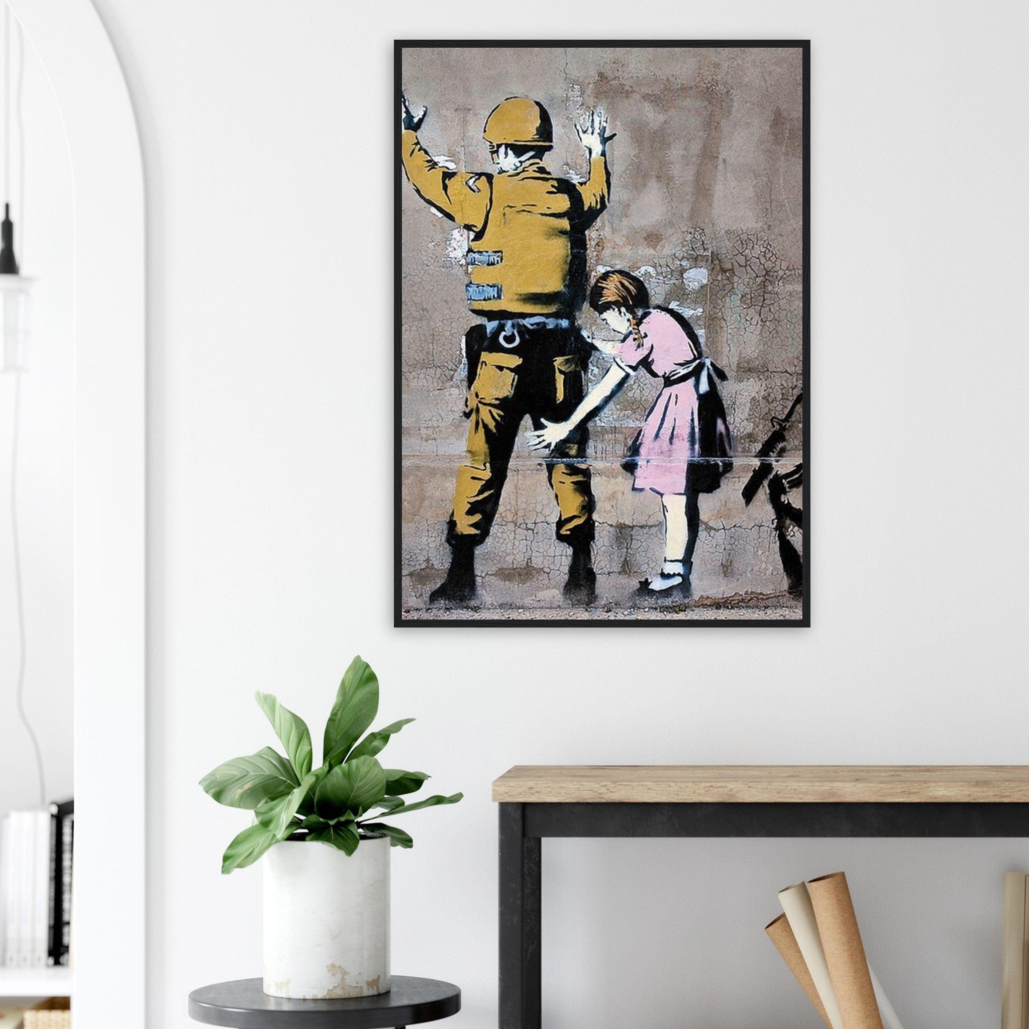 Canvanation Print Material Tableau Banksy Avec Cadre