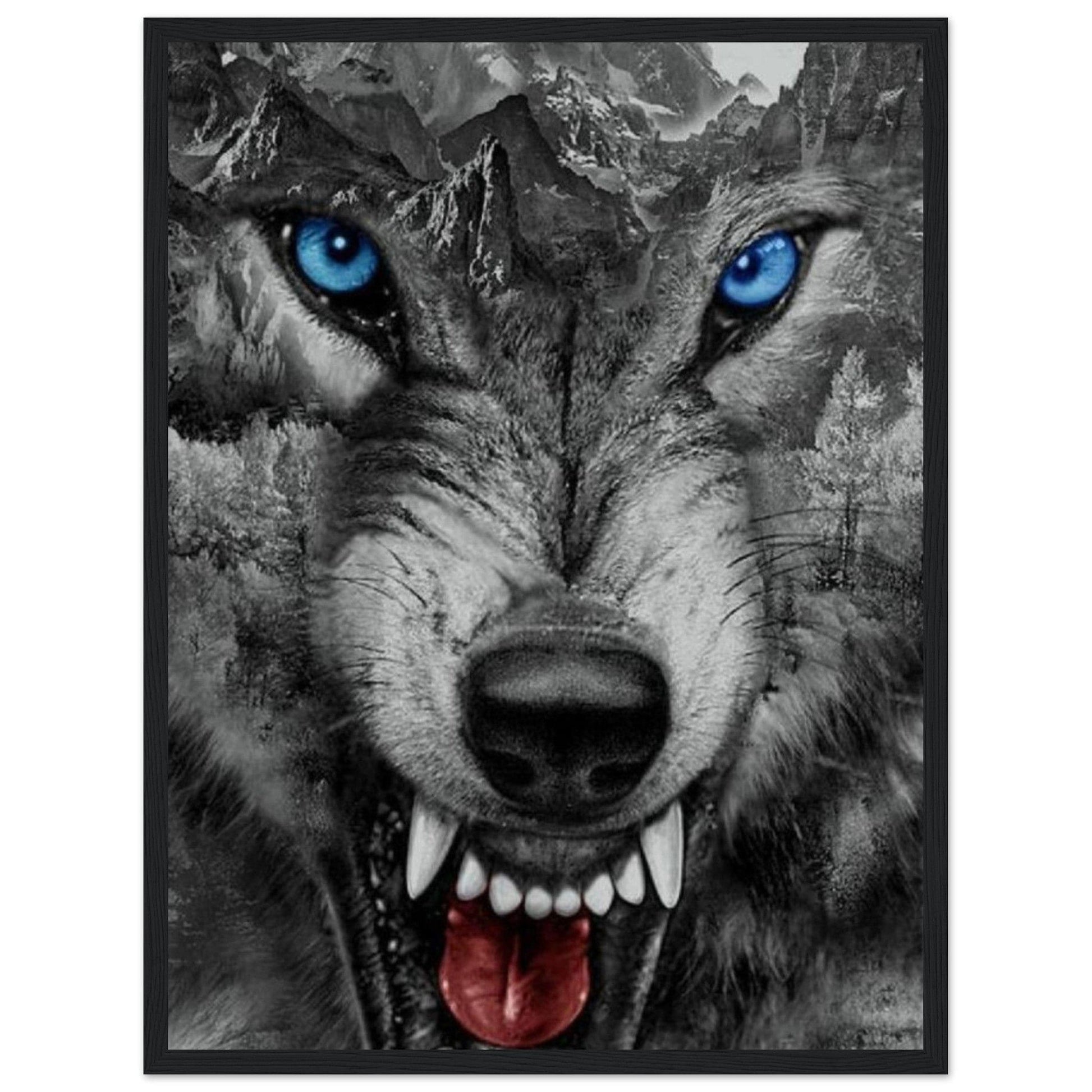 Tableau Loup Yeux Bleu - Canvanation