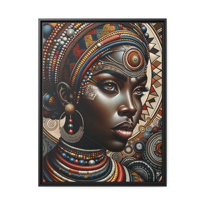 Tableau "La beauté et la grâce de la femme africaine : Un tableau vibrant de couleurs et de culture" Canvanation