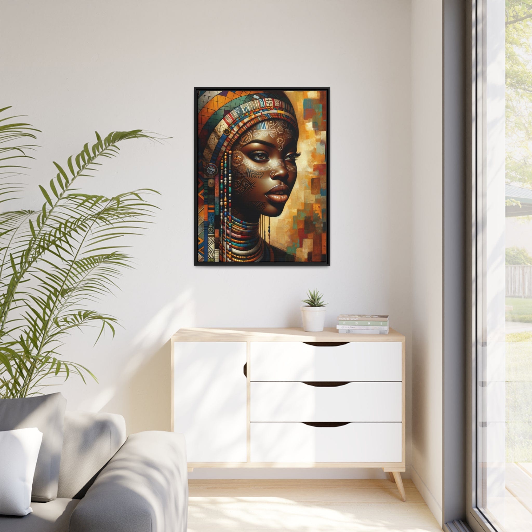 Printify Canvas Tableau "Déesse africaine : une puissance féminine captivante"