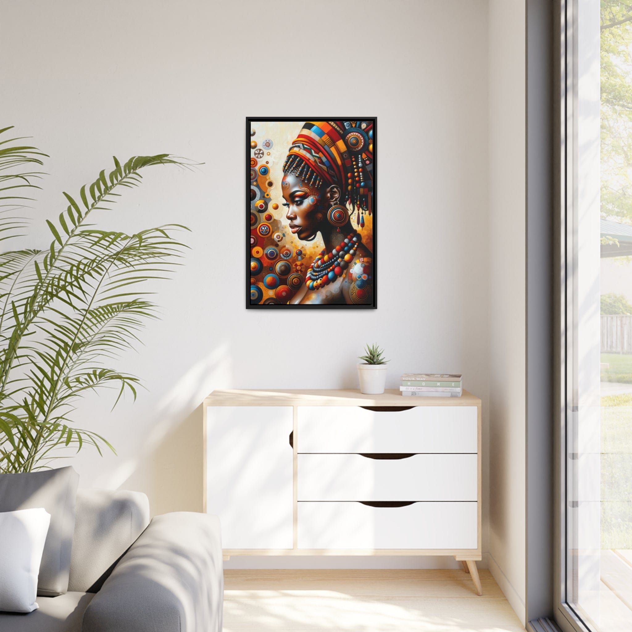 Printify Canvas Tableau "Au cœur de la beauté africaine: Tableau vibrant de femmes inspirantes"