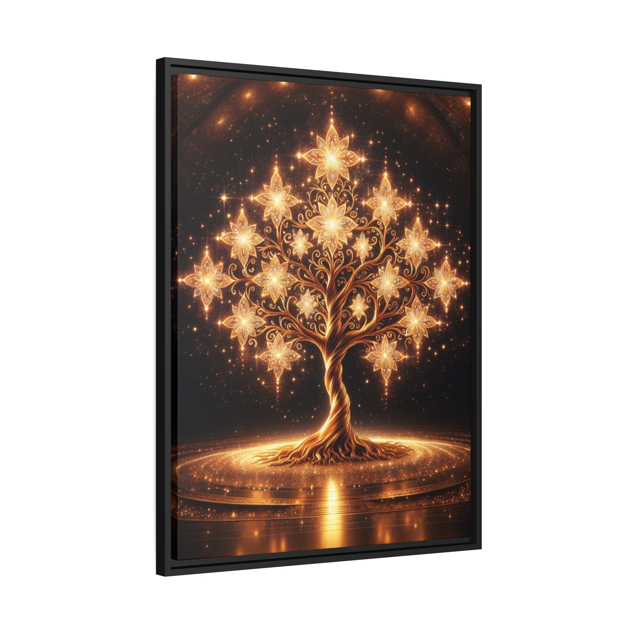 Printify Canvas Tableau Arbre De Vie Nuance D'or