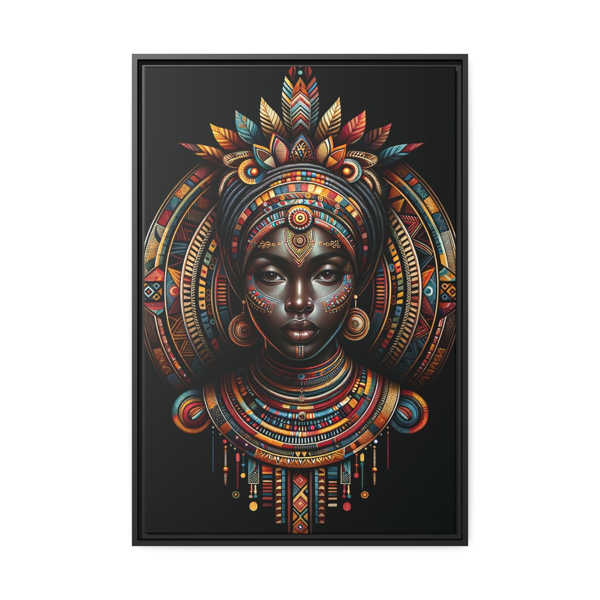 Printify Canvas 61.00 Cm″ x 91.40 Cm″ (Vertical) Tableau "Élégance africaine: la force et la beauté des femmes"