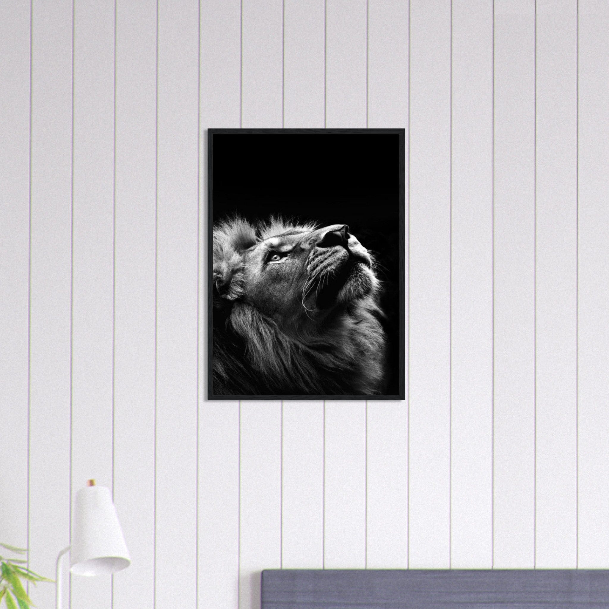 Canvanation Print Material 50x70 cm / 20x28″ Tableau Lion Art Noir