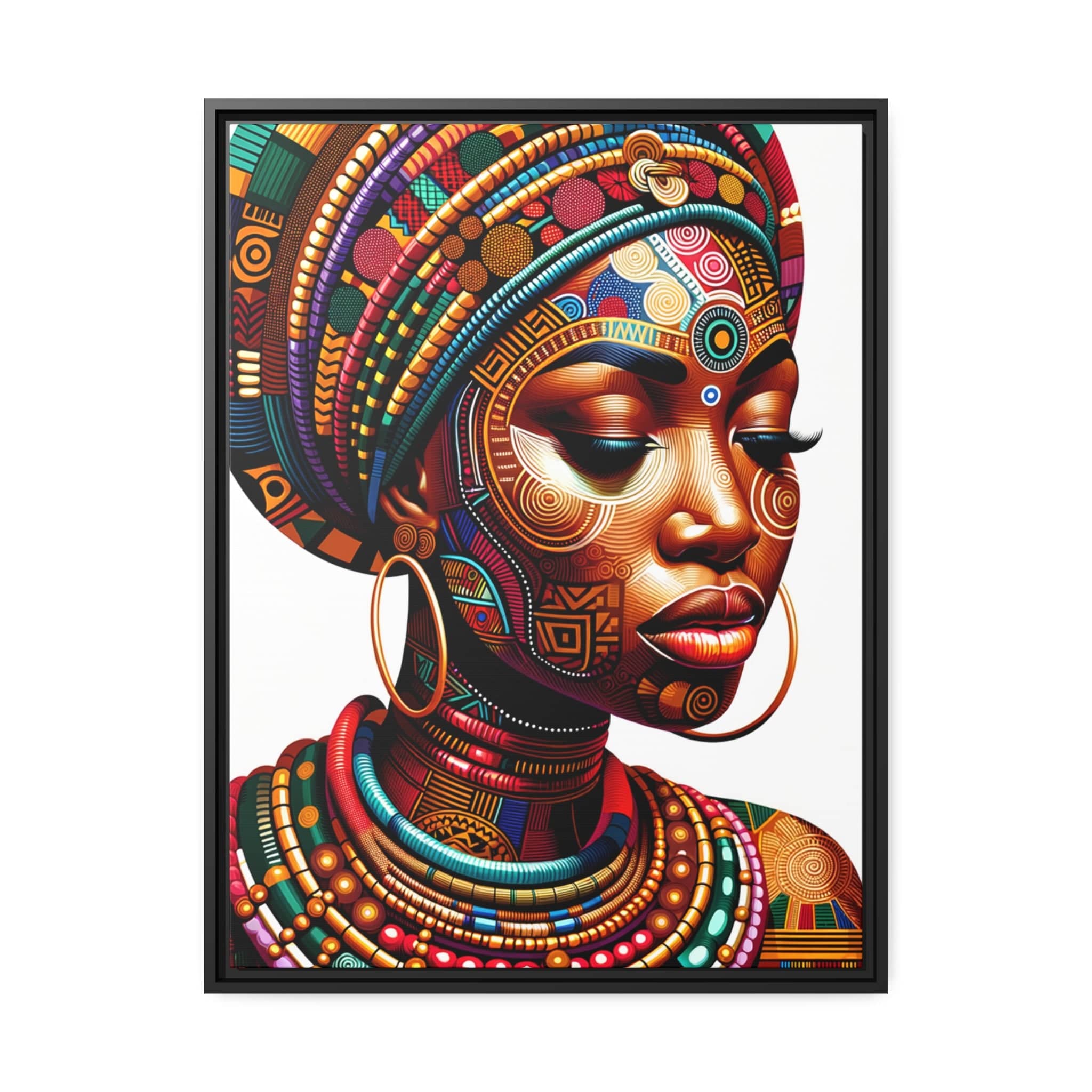 Printify Canvas 61.00 Cm" x 81.30 Cm" (Vertical) Tableau African Queen