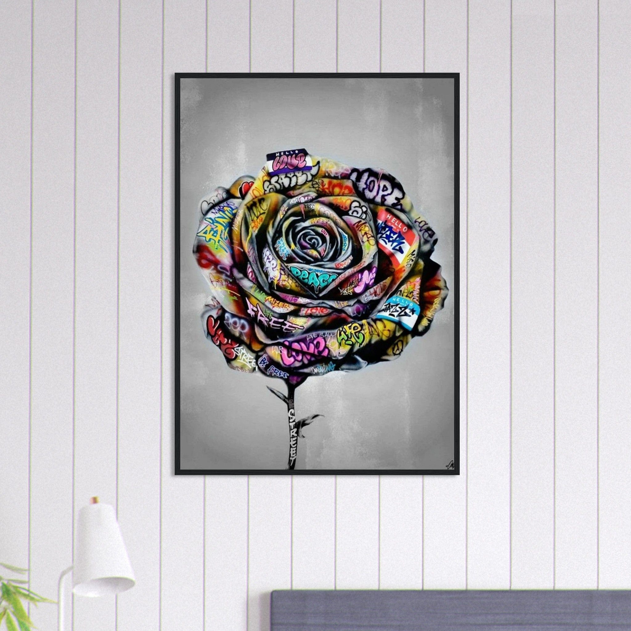 Canvanation Print Material 70x100 cm / 28x40″ Tableau Street Art Fleur Graffiti