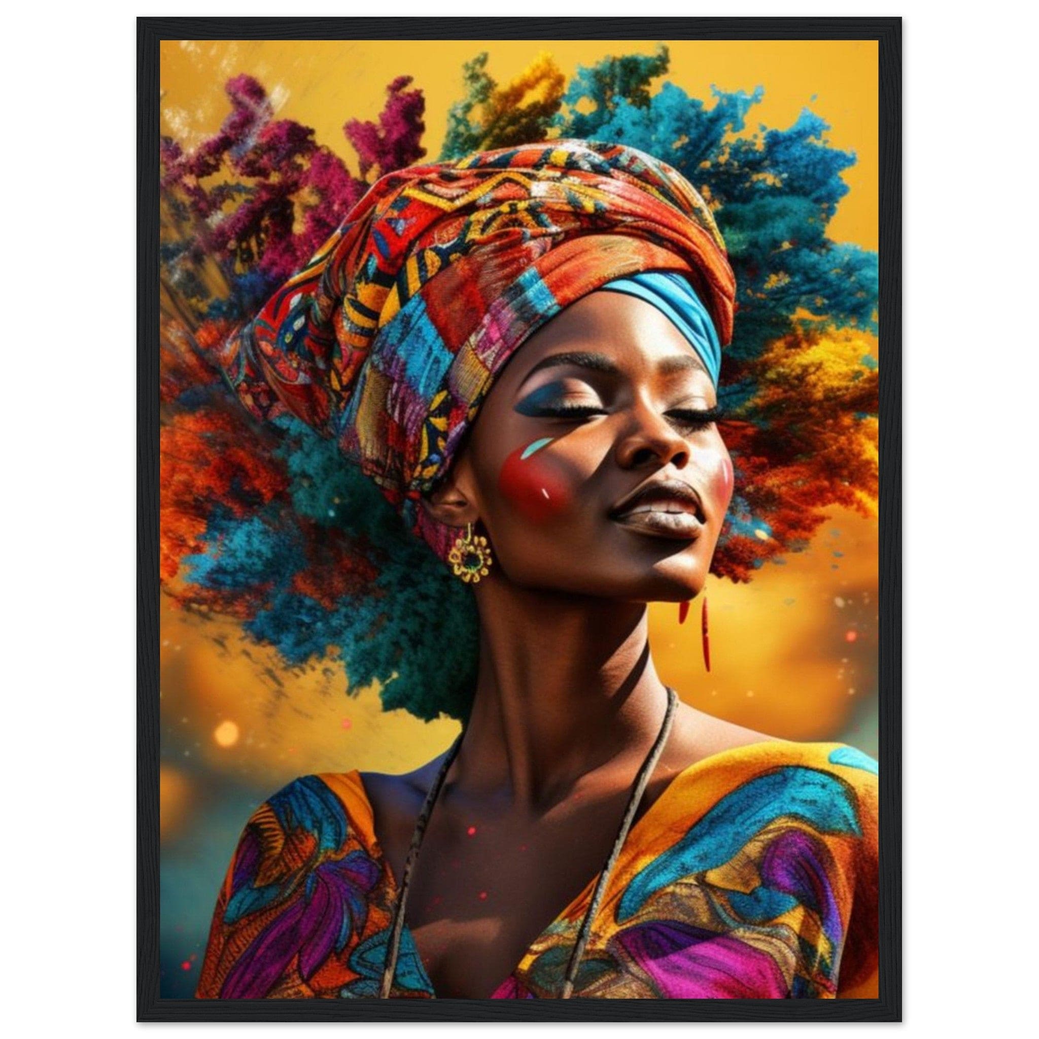 Peinture Femme Afro Canvanation