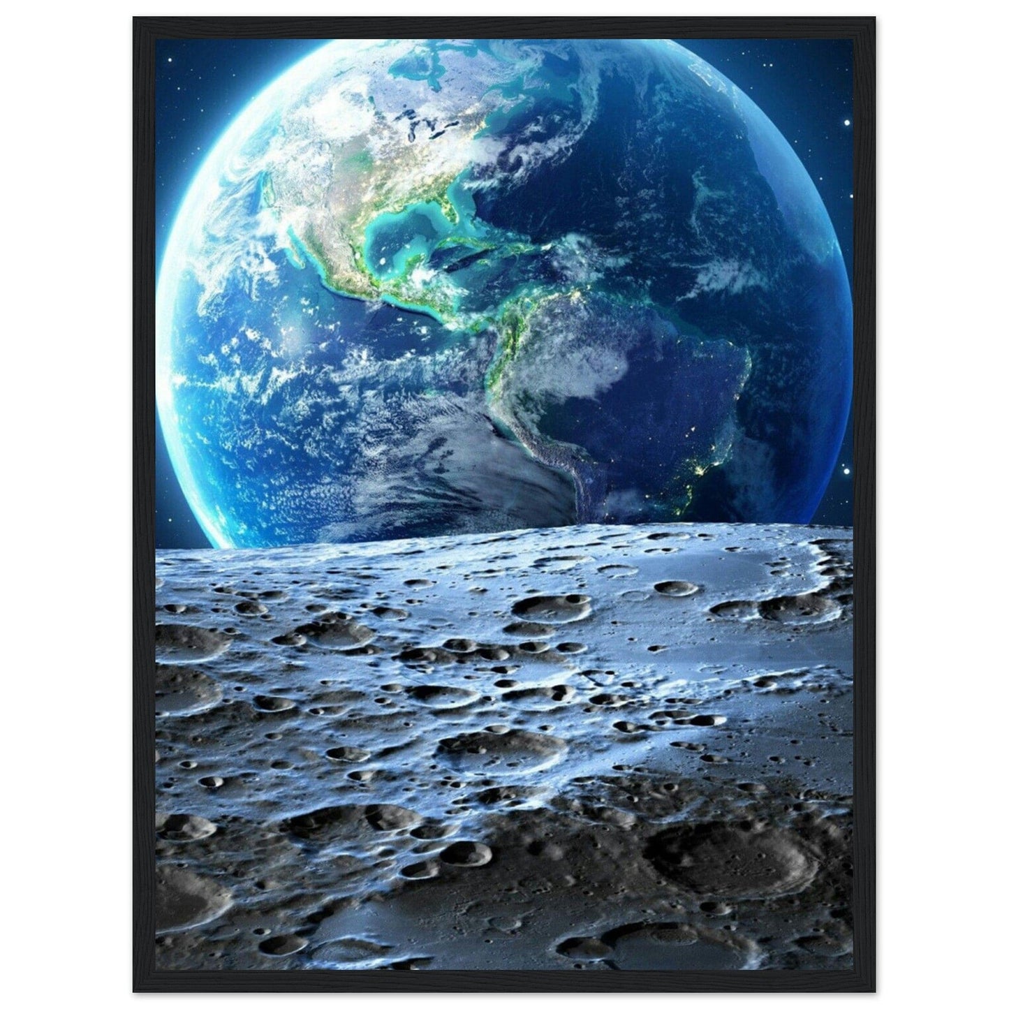 Tableau Lune Et Terre - Canvanation