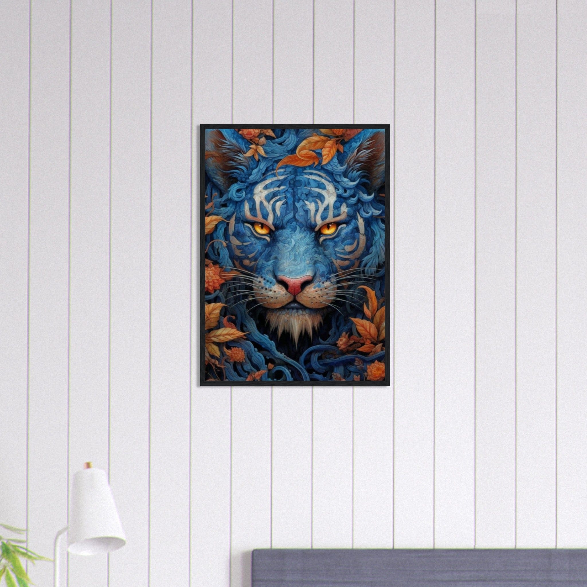 Canvanation Print Material 50x70 cm / 20x28″ Tableau Tigre Bleu