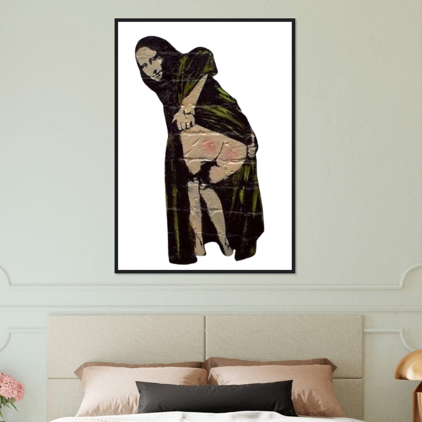 Tableau Banksy Femme Joconde