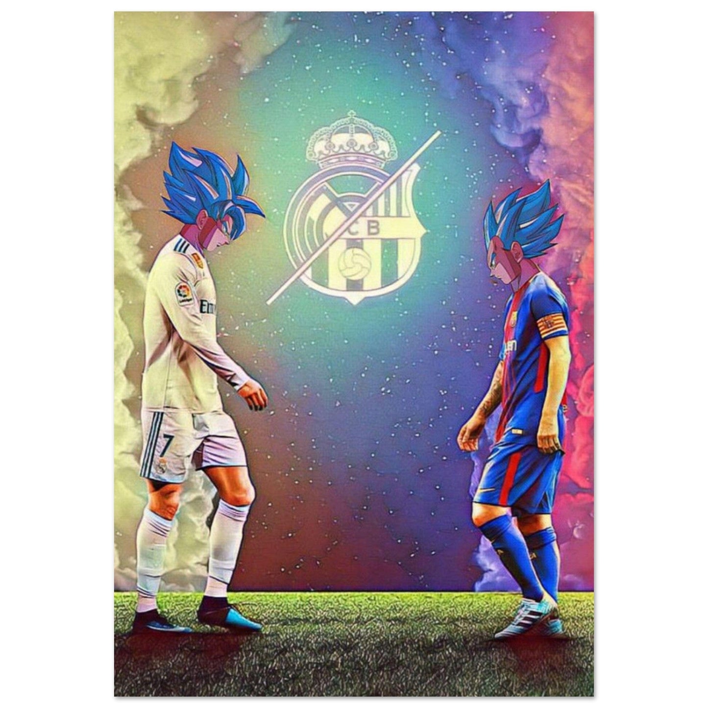 Poster Football Manchester FCB Dragon Ball Z Canvanation