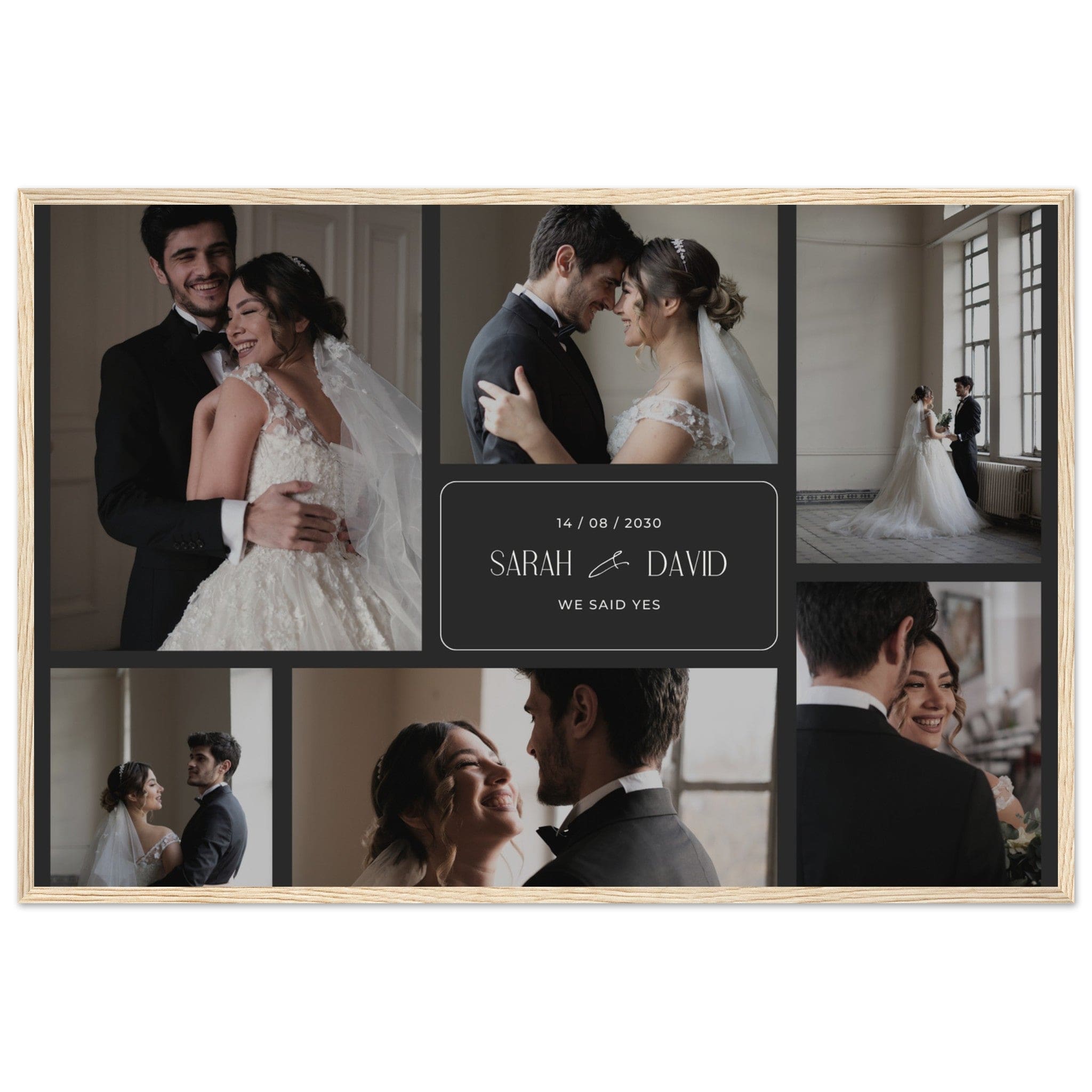 Canvanation Print Material 60x90 cm / 24x36″ / Bois Pele Mele Photos Mariage Noir