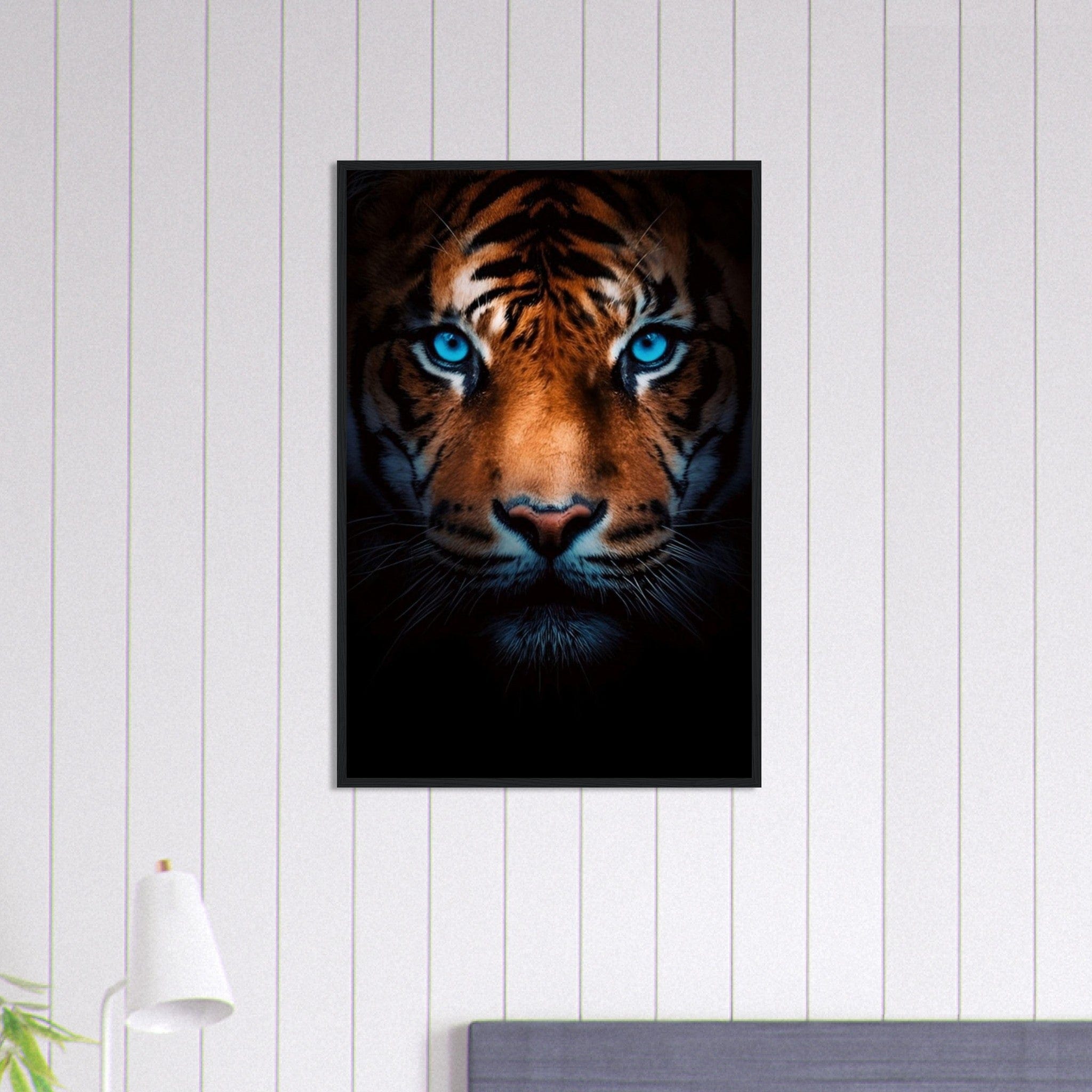 Tableau Tigre Yeux Bleu Canvanation