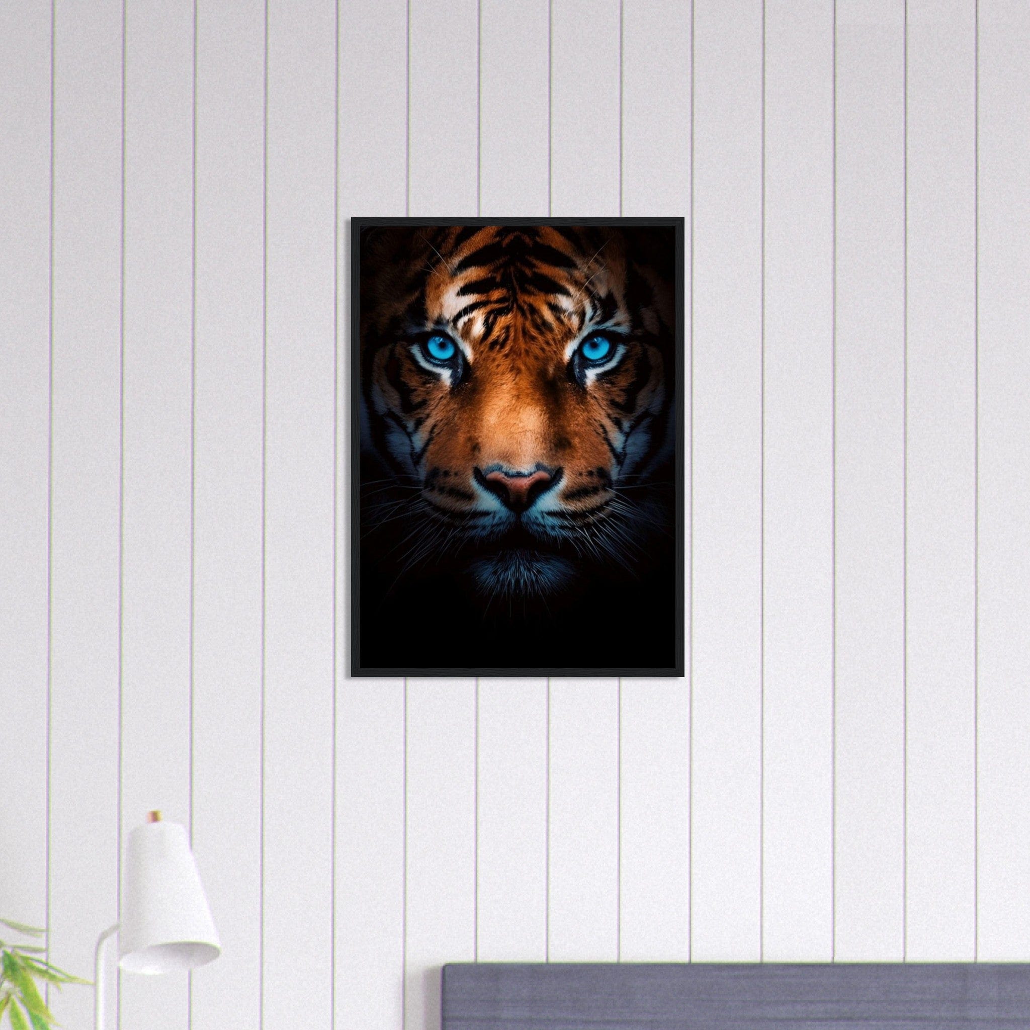 Canvanation Print Material 50x70 cm / 20x28″ Tableau Tigre Yeux Bleu