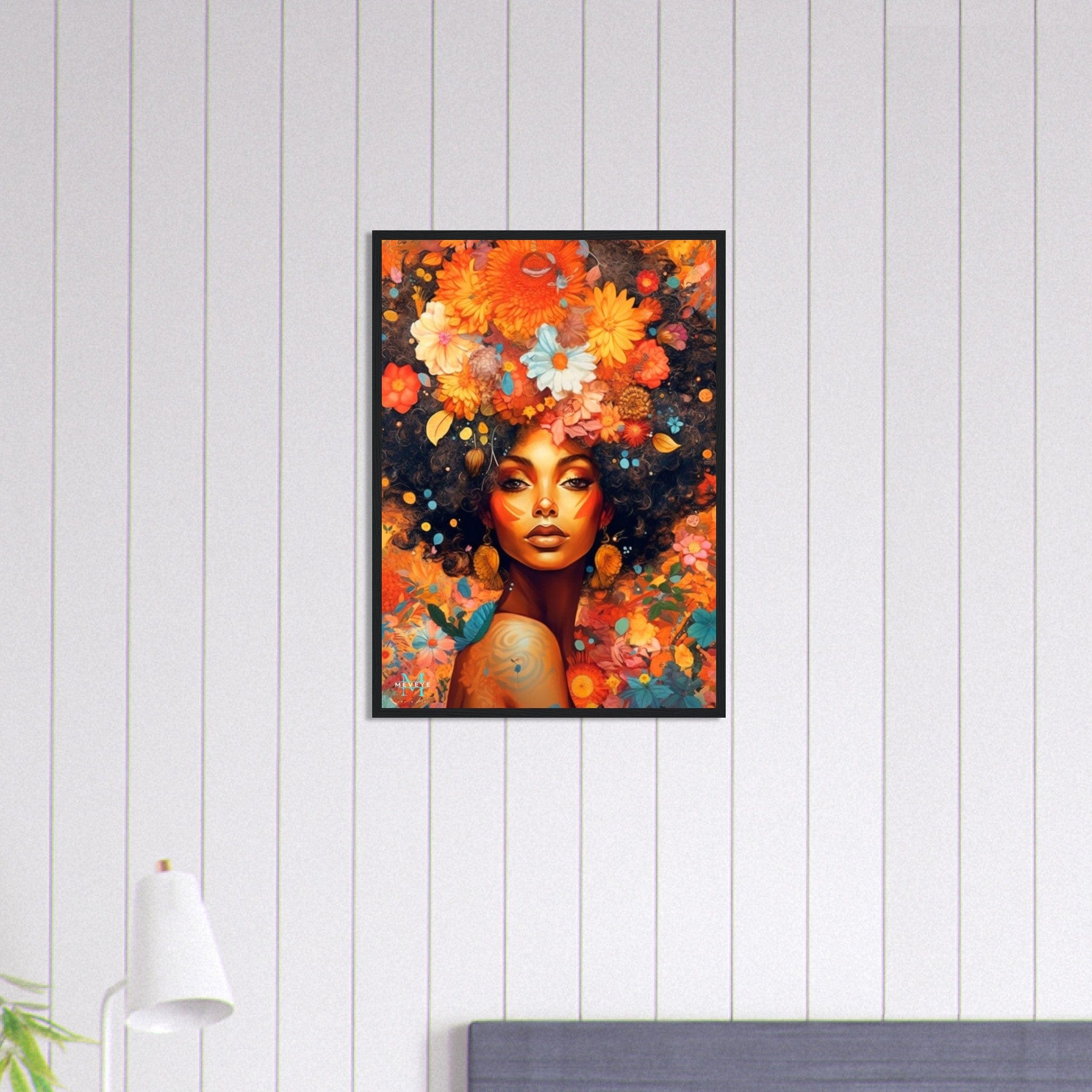 Canvanation Print Material 50x70 cm / 20x28″ Tableau femme fleurs cheveux