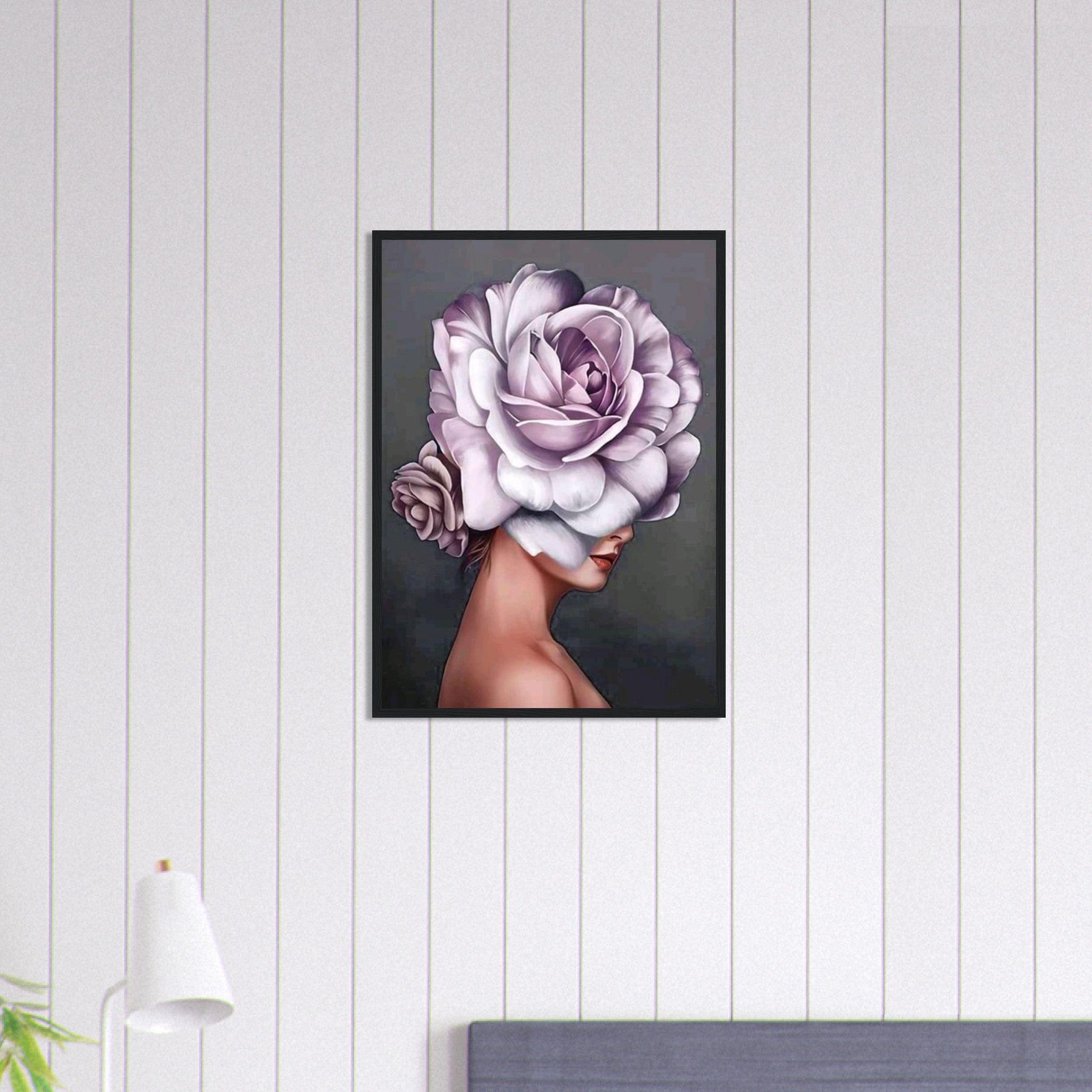 Canvanation Print Material 50x70 cm / 20x28″ Tableau Femme Fleurs Cheveux Violet