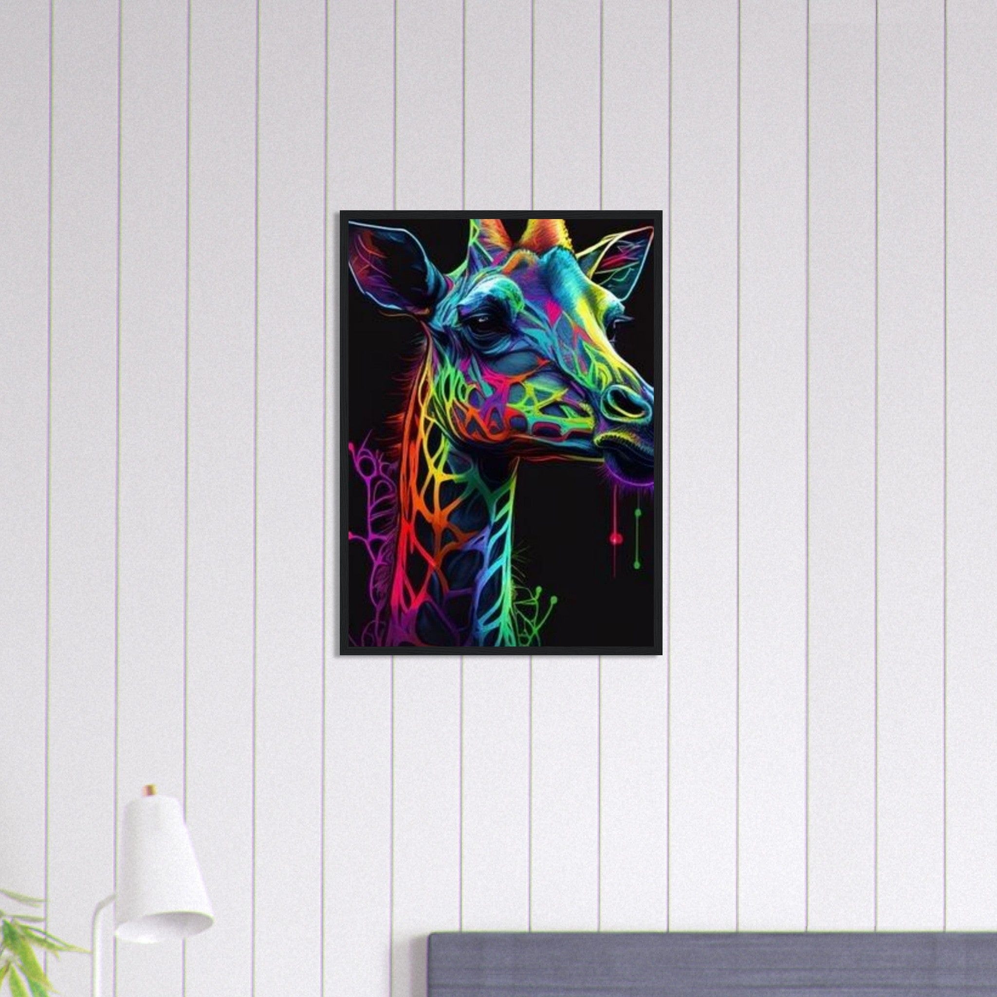 Tableau Girafe Multicolore Canvanation