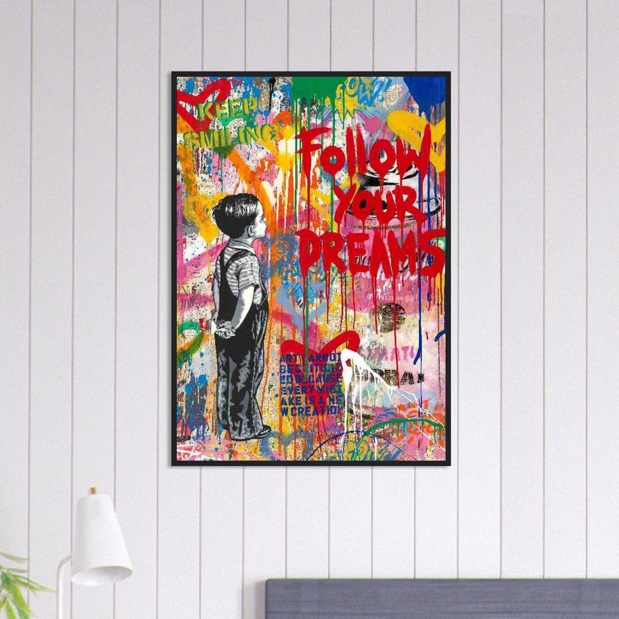 Canvanation Print Material 70x100 cm / 28x40″ Tableau Street Art Follow Your Dream