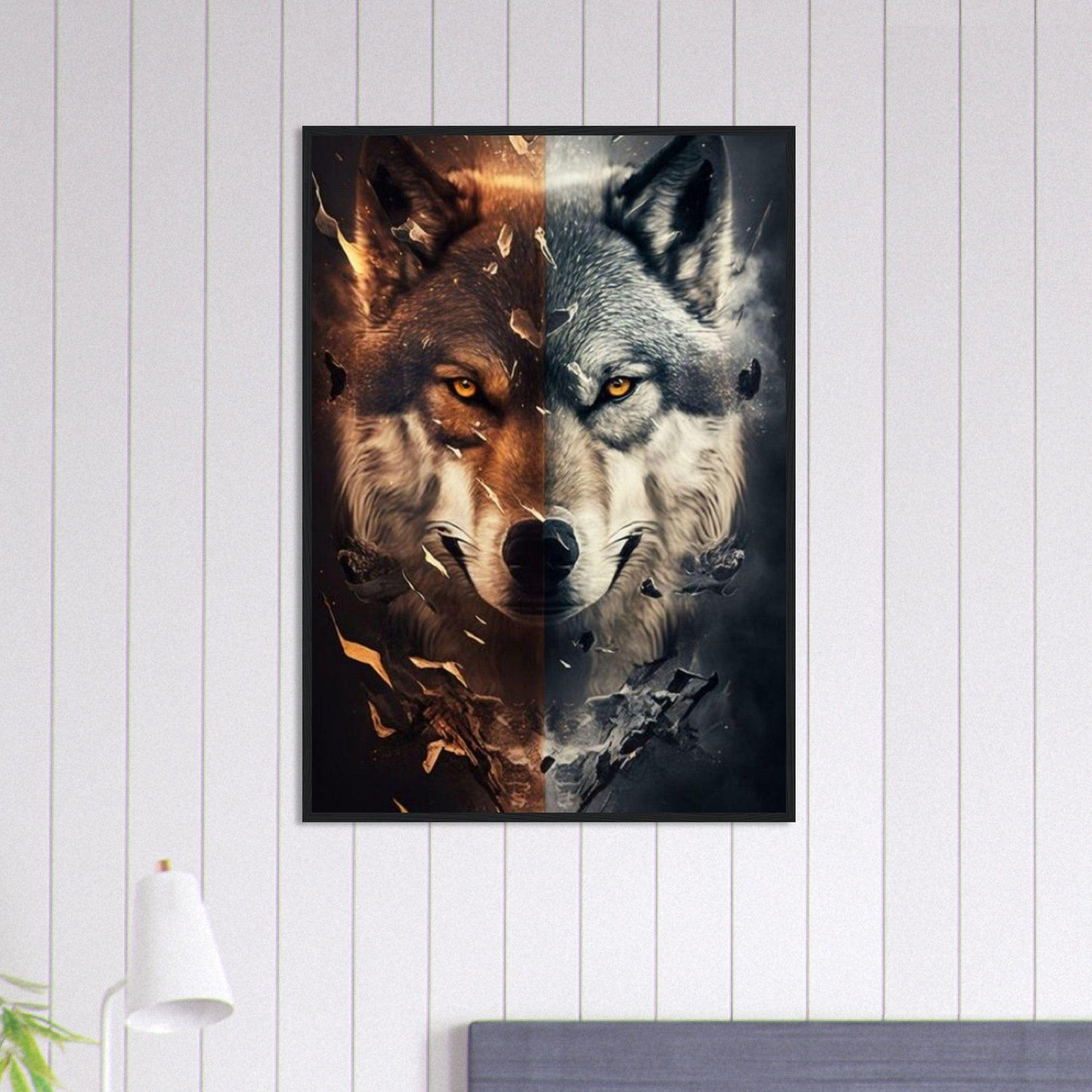 Tableau Loup Blanc Canvanation