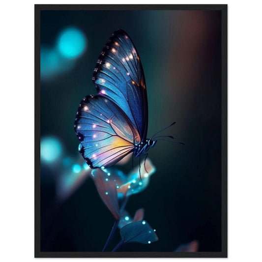 Tableau Papillon Bleu Nuit - Canvanation