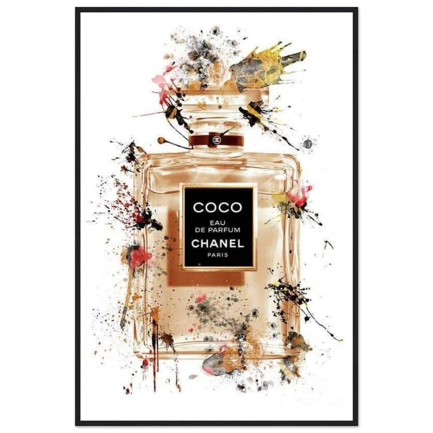 Canvanation Print Material 60x90 cm / 24x36″ Tableau Chanel Numéro 5 Paris Or