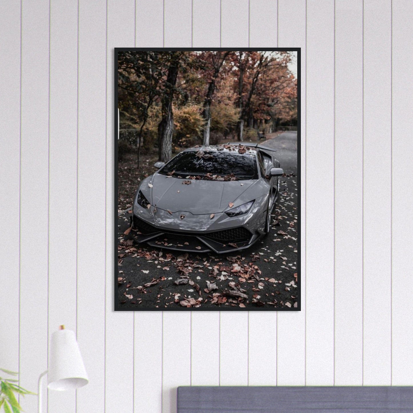 Tableau Voiture Lamborghini Gris Canvanation